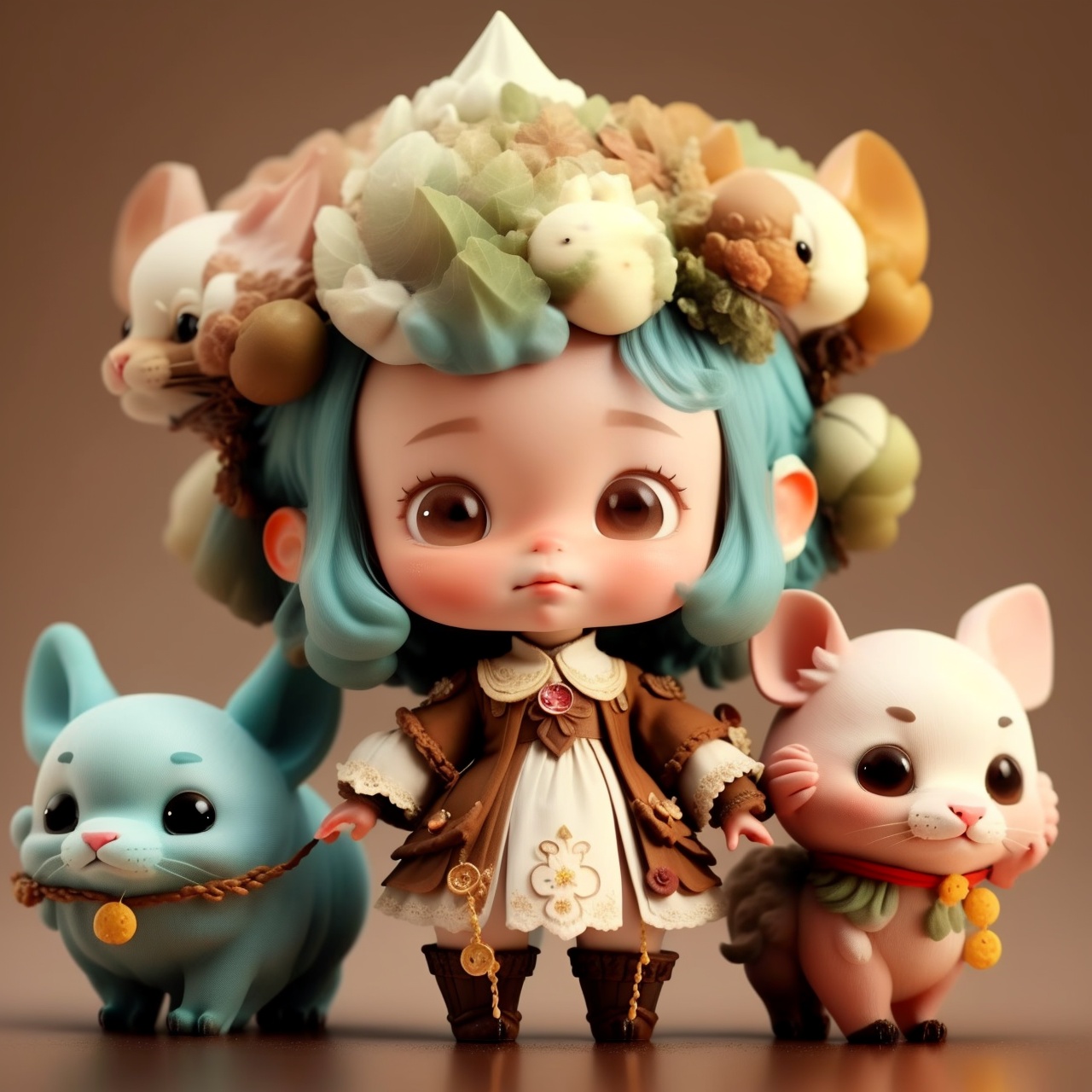  1gril,Handmade, Cute, any of the twelve animals