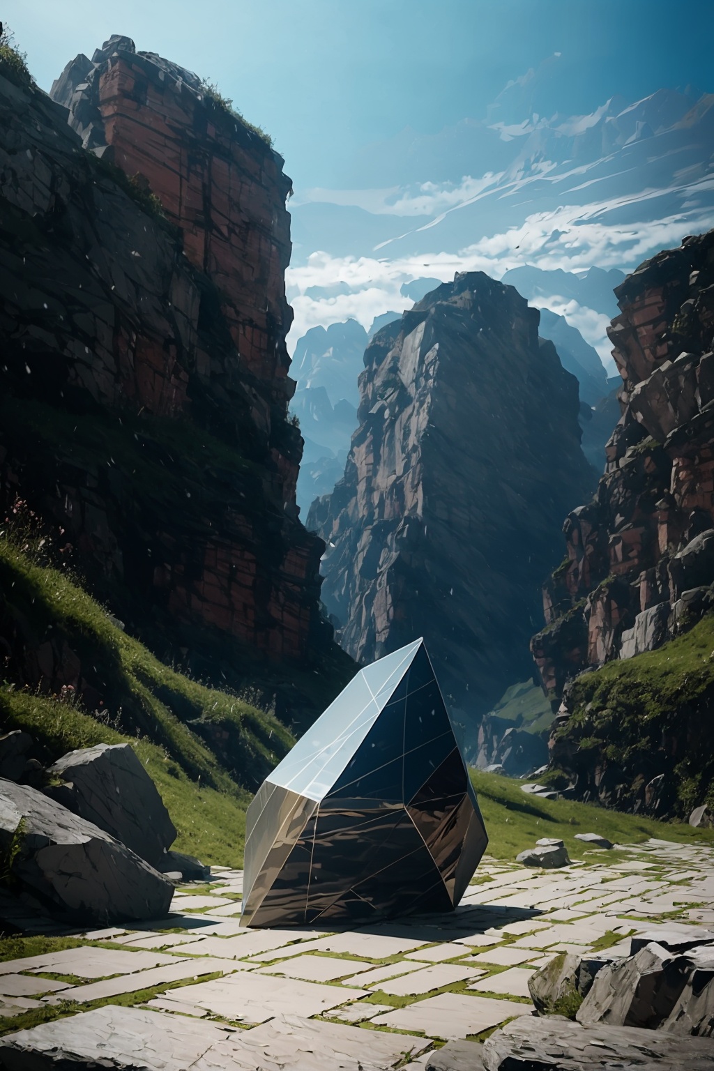  absurdres,absurdres,realistic,full_shot,stone_Lingshi,no one