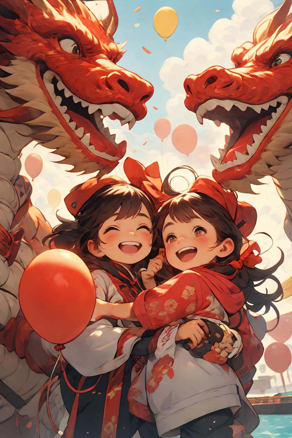 HEZI,LOL,\\\(lol style\\\),game cg,hat,ship,watercraft,weapon,long hair,red hair,breasts,gun,multiple girls,pirate,pirate hat,boots,sword,cleavage,blonde hair,water,ocean,sunset,pants,battle,2girls,bare shoulders,multiple boys,medium breasts,belt,smile,1girl,detached sleeves,dutch angle,rope,mast,<lora:盒子系列——过年喽!(龙年儿童插画):0.65>,