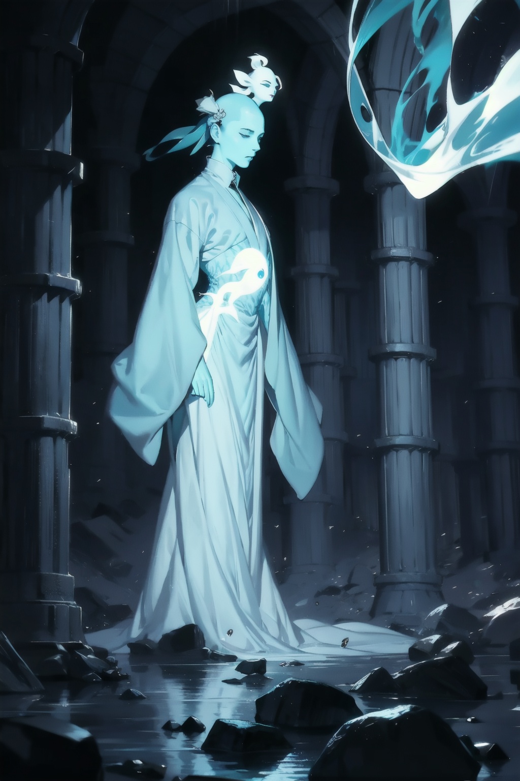  absurdres,absurdres,realistic,full_shot, , Wandering soul_(spirit:1.8)