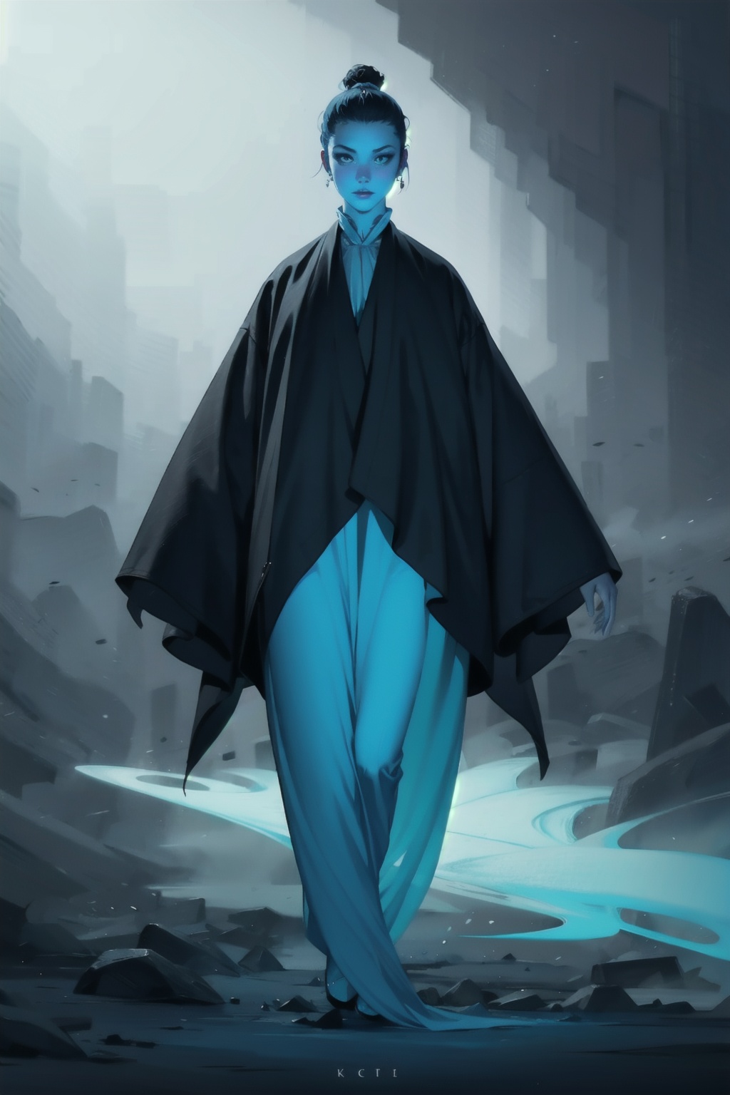 absurdres,absurdres,realistic,full_shot, , Wandering soul_spirit_Unreal Translucency,