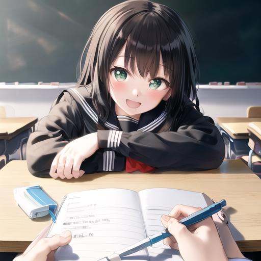 PovStudy,  long hair,  looking at viewer on Tensor.Art