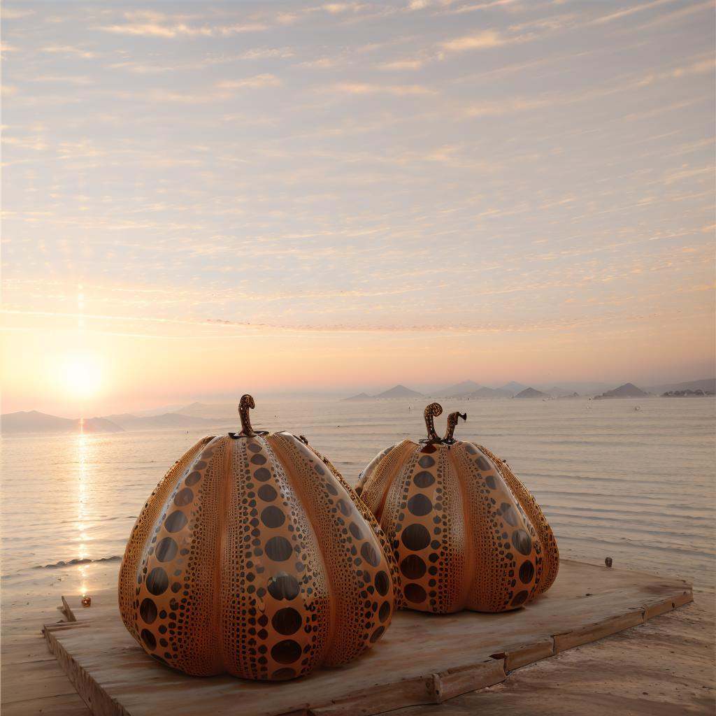 <lora:Yayoi Kusama:0.9>,Yayoi Kusama,no humans,outdoors,scenery,sky,cloud,day,best qualtiy,masterpiece,movie-level quality,