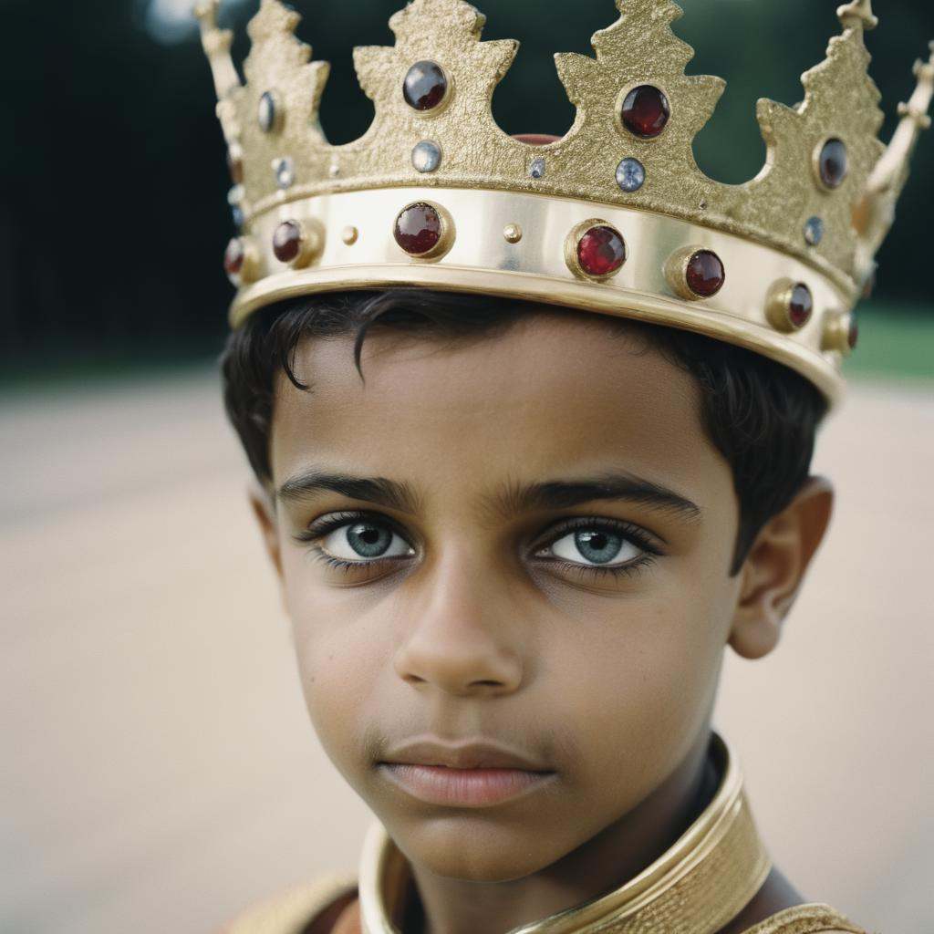 A young king, close-up, portrait,Film Grain, FilmGrainAF,<lora:filmgrainConfig4DEBSemTE:1>