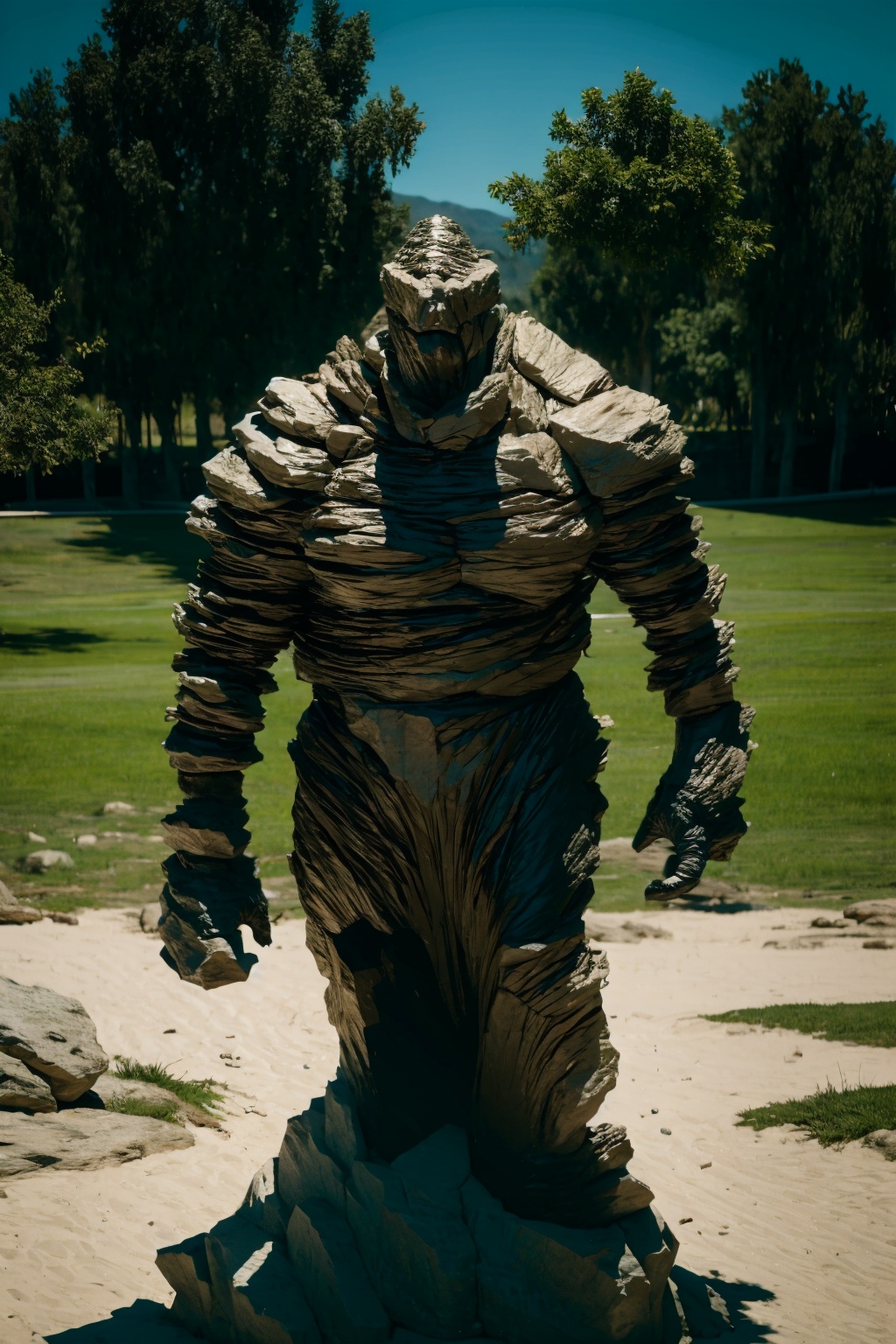  absurdres,absurdres,realistic,full_shot, , Stone Monster