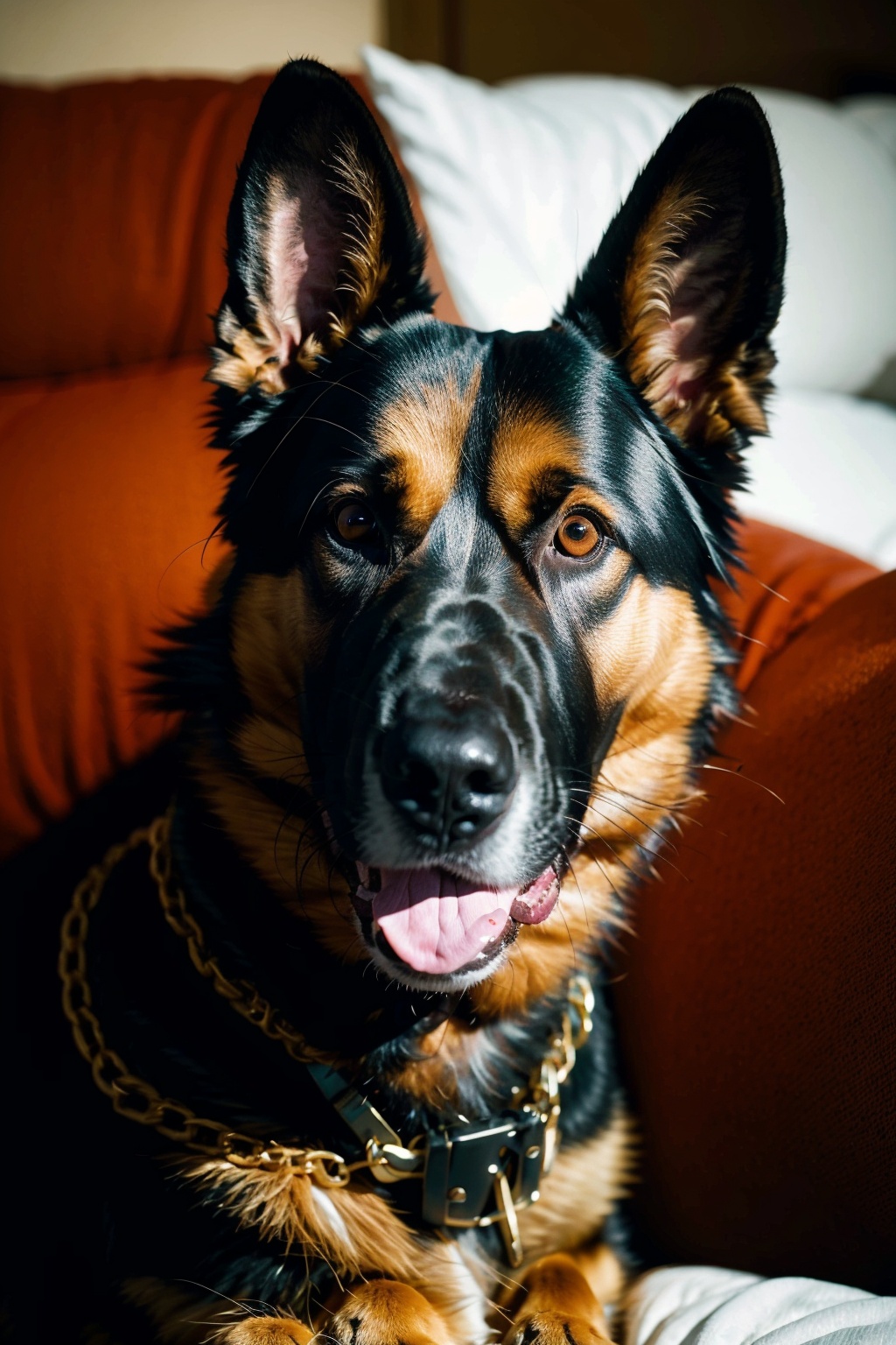  absurdres,absurdres,realistic,full_shot, Dog_German shepherd