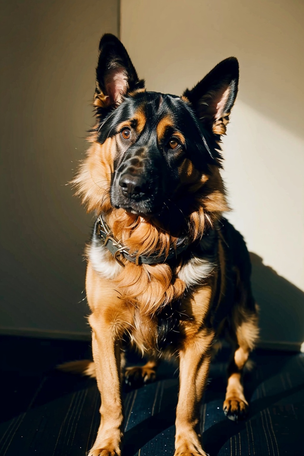  absurdres,absurdres,realistic,(full_shot:1.8), Dog_German shepherd