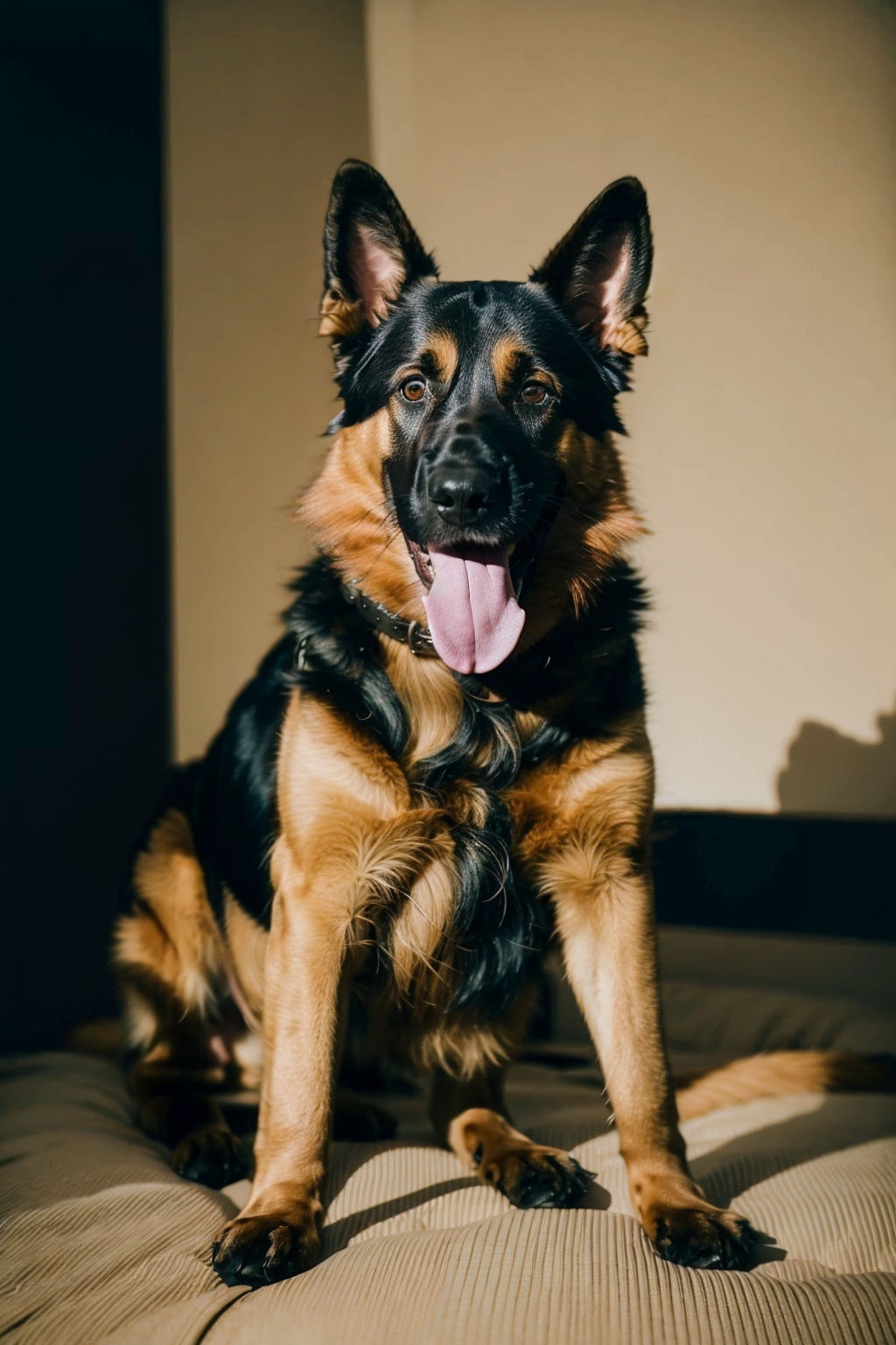  absurdres,absurdres,realistic,full_shot, Dog_German shepherd