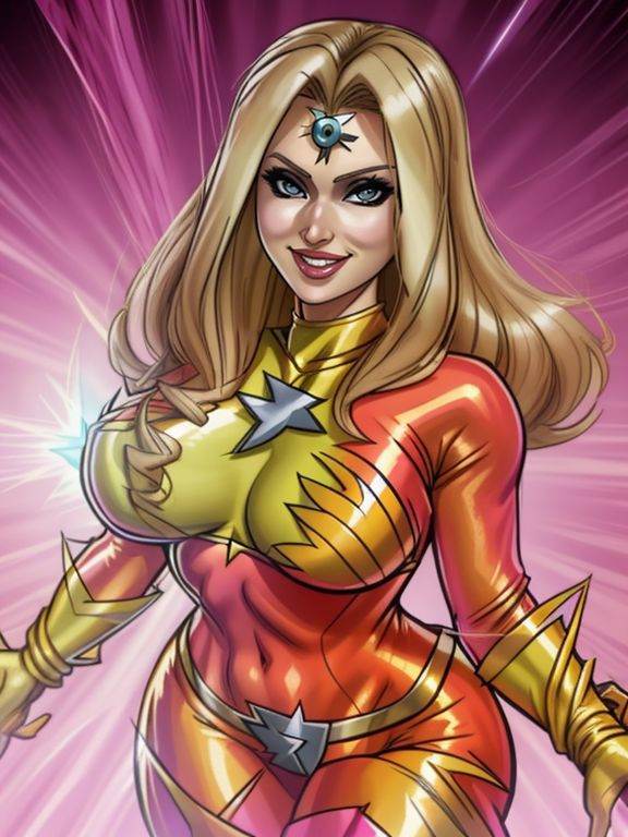 ((sfw)) Angela Sommers,  smiling,  Electra Woman on Tensor.Art