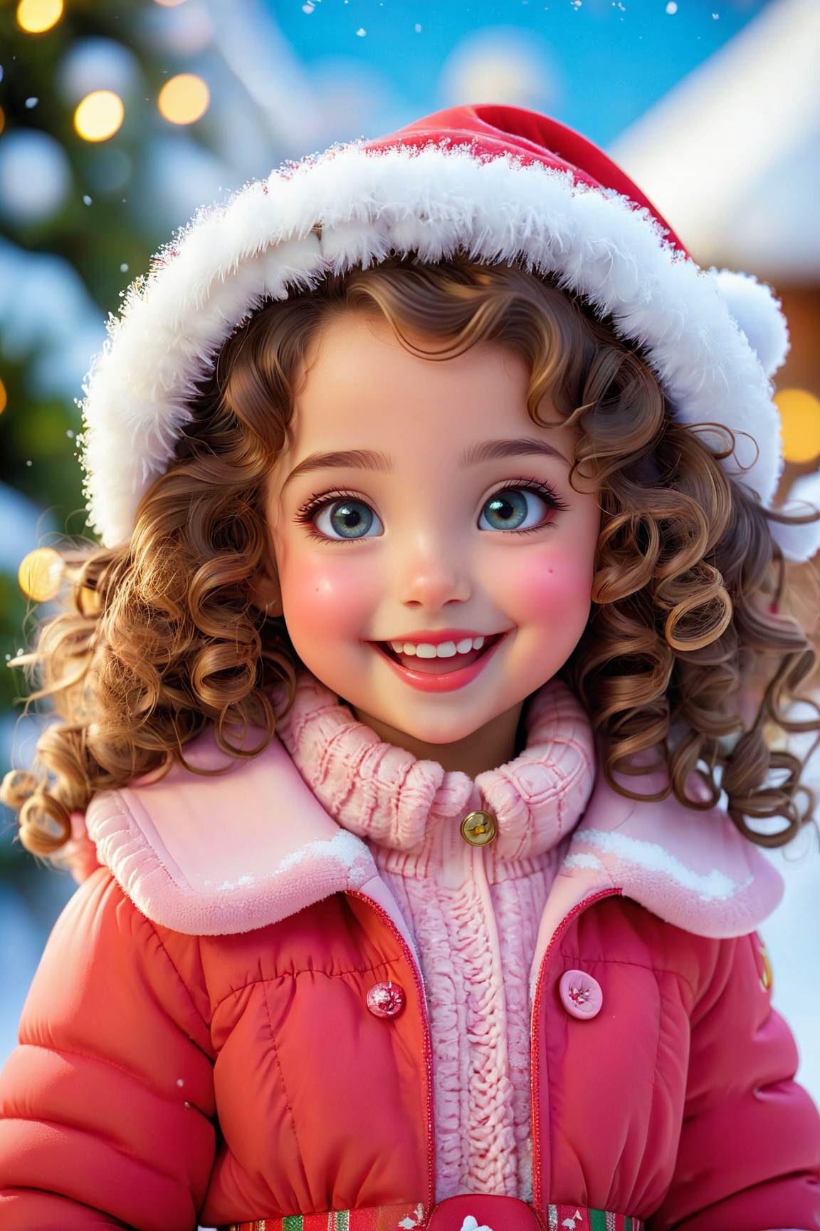 best quality,  cute little girl,  christmas outfit on Tensor.Art