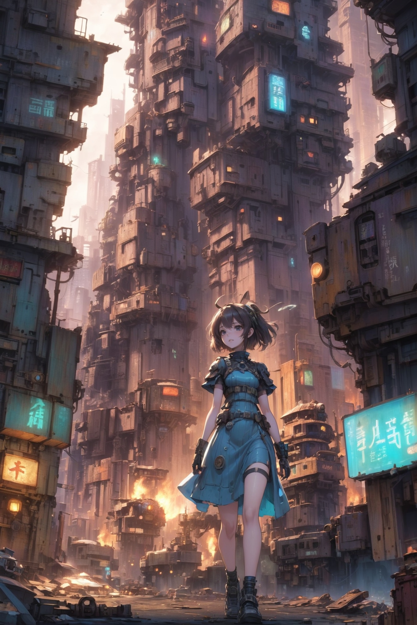 junkworld,  anime style,  1girl on Tensor.Art