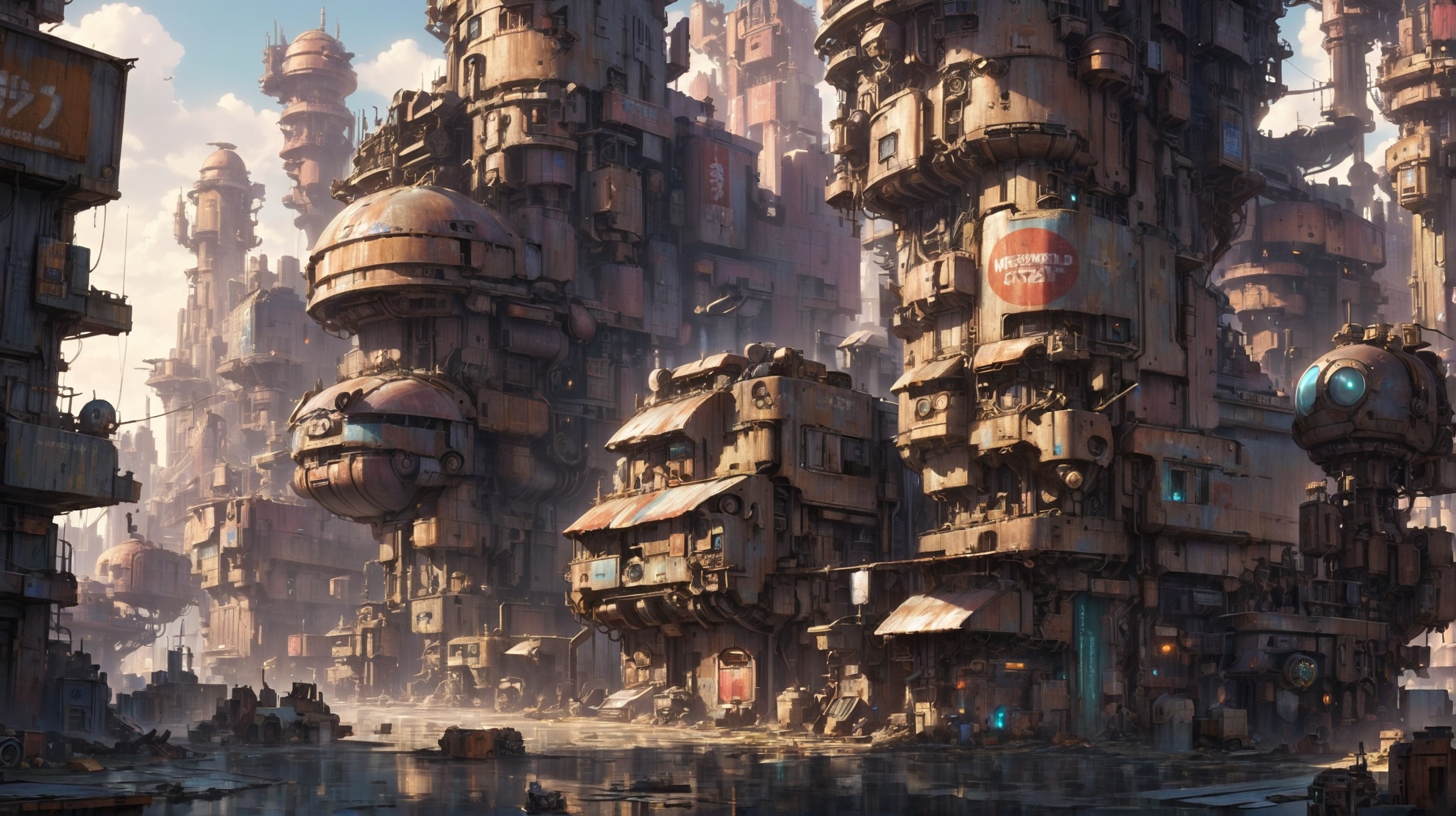 junkworld,  fantasy,  wonderous fantasy city beyond the beginning of reality on Tensor.Art