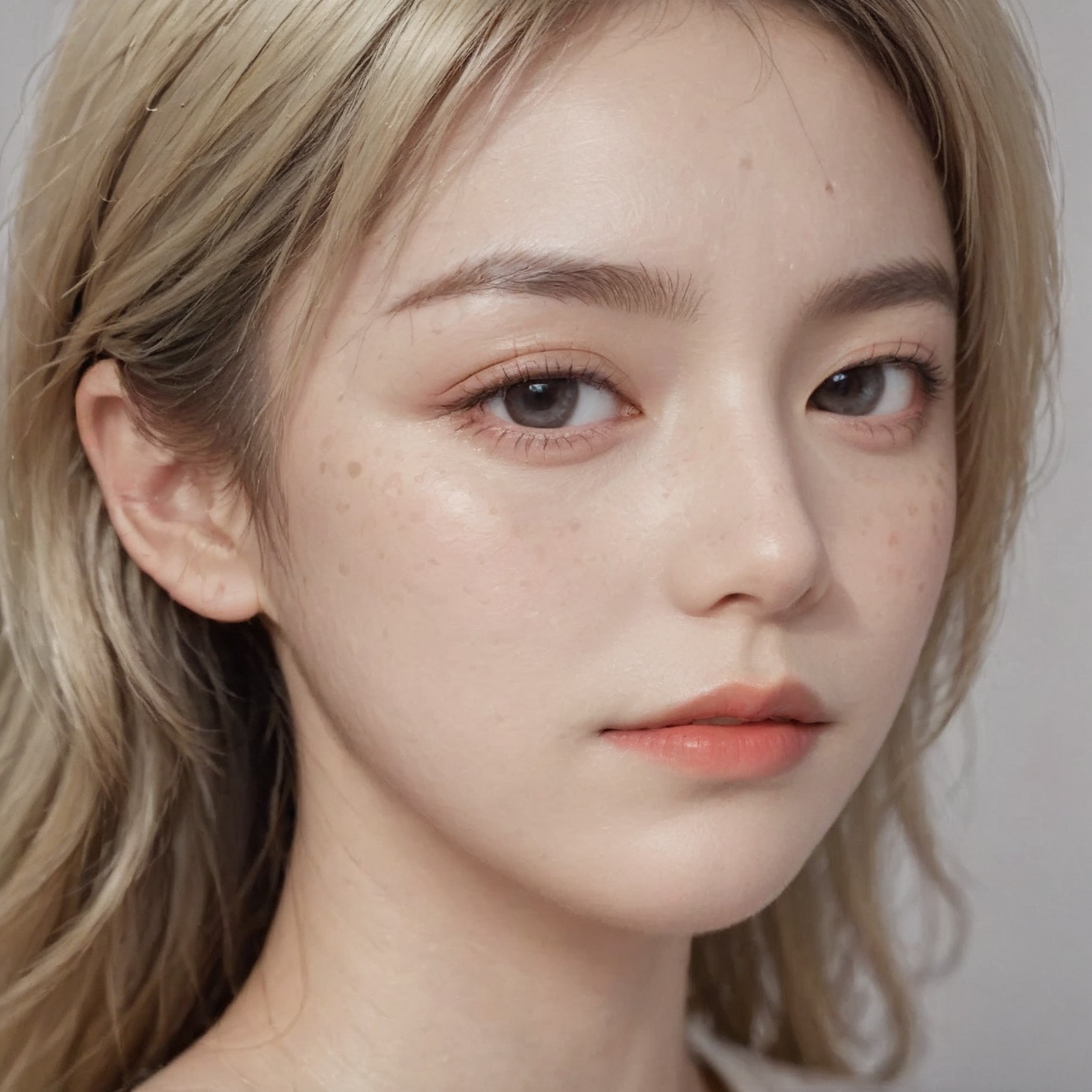 RAW photo,portrait of a beautiful blonde woman wearing a red shirt (high detailed skin:1.2),8k uhd,dslr,soft lighting,high quality,film grain,Fujifilm XT3,upper body,cute face,eye level,focus on eyes,dappled light on face,pale skin,no make-up,detailed face and eyes,natural skin texture,highly detailed skin,textured skin,skin pores,[[[oiled shiny skin]]],skin blemish,imperfect skin,intricate skin details,visible skin detail,detailed skin texture,subsurface scattering,blush,few freckles,few moles,goosebumps,minor skin imperfections,skin pores,[[[wrinkles]]],vitiligo spots,whiteheads,blackhead,white pimples,red pimples,beauty spot,[[[[skin fuzz]]]],remarkable detailed pupils,detailed iris,very thin eyebrows,