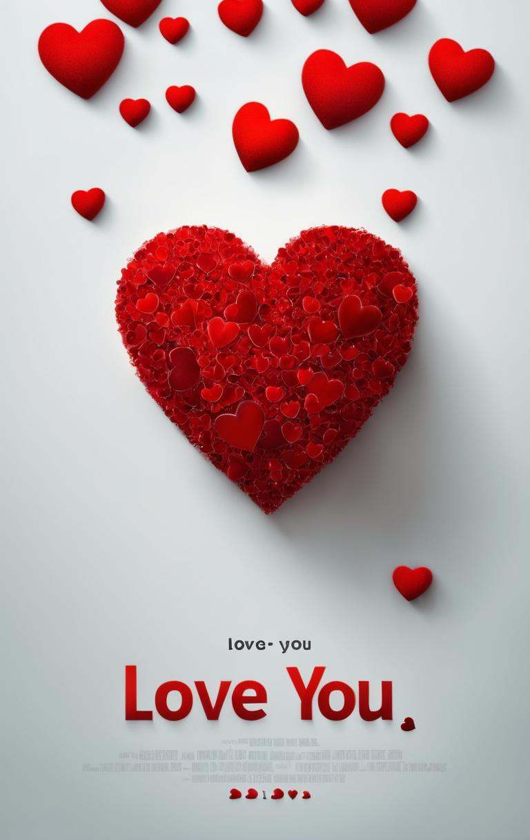 A beautiful red heart, with title "LOVE YOU" ,Movie Poster, MoviePosterRedAF,,<lora:MoviePosterRedAFConfig4DebiComTE:1>