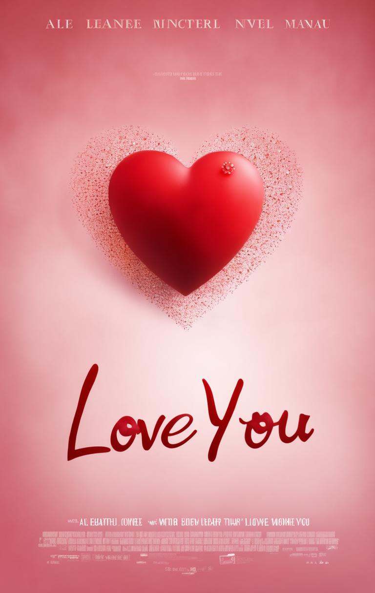 A beautiful red heart, with title "LOVE YOU" ,Movie Poster, MoviePosterRedAF,,<lora:MoviePosterRedAFConfig4DebiComTE:1>