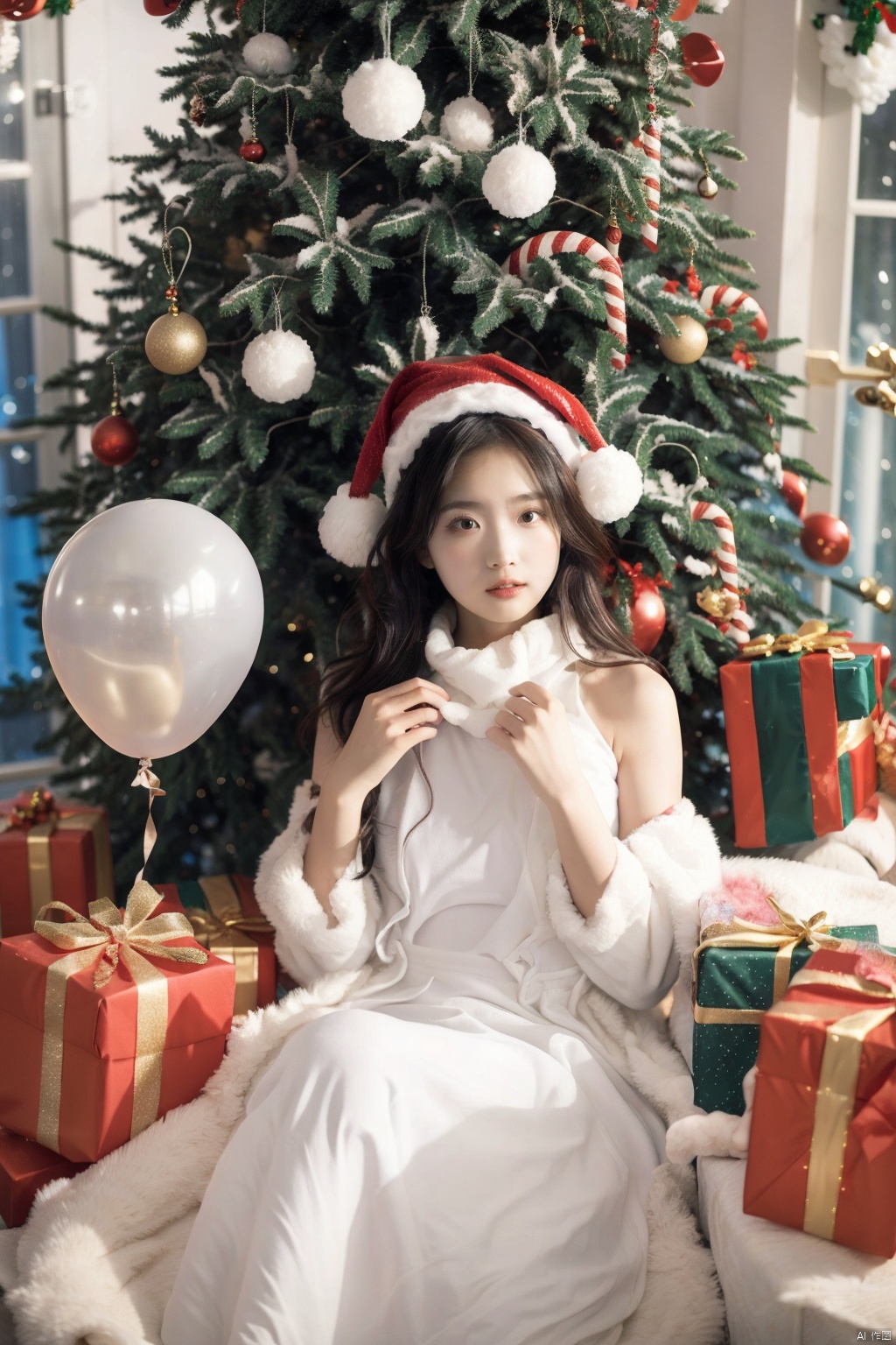 1girl,christmas theme,colorful balloons,(best quality),((masterpiece)),intricate detail,(masterpiece, high quality, best quality), 
, 1girl