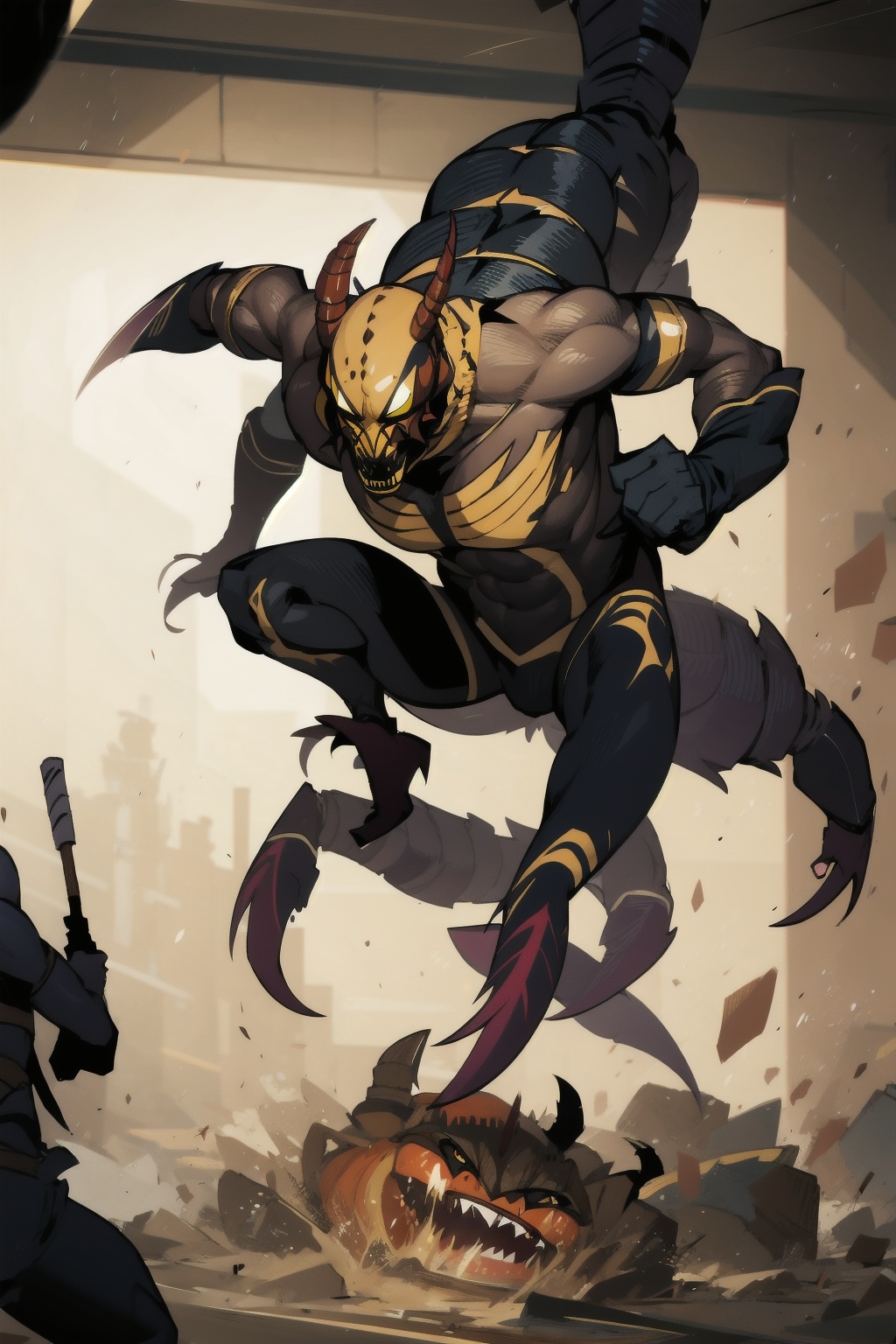  absurdres,absurdres,realistic,full_shot,, Scorpion_ORC,1girl, 
