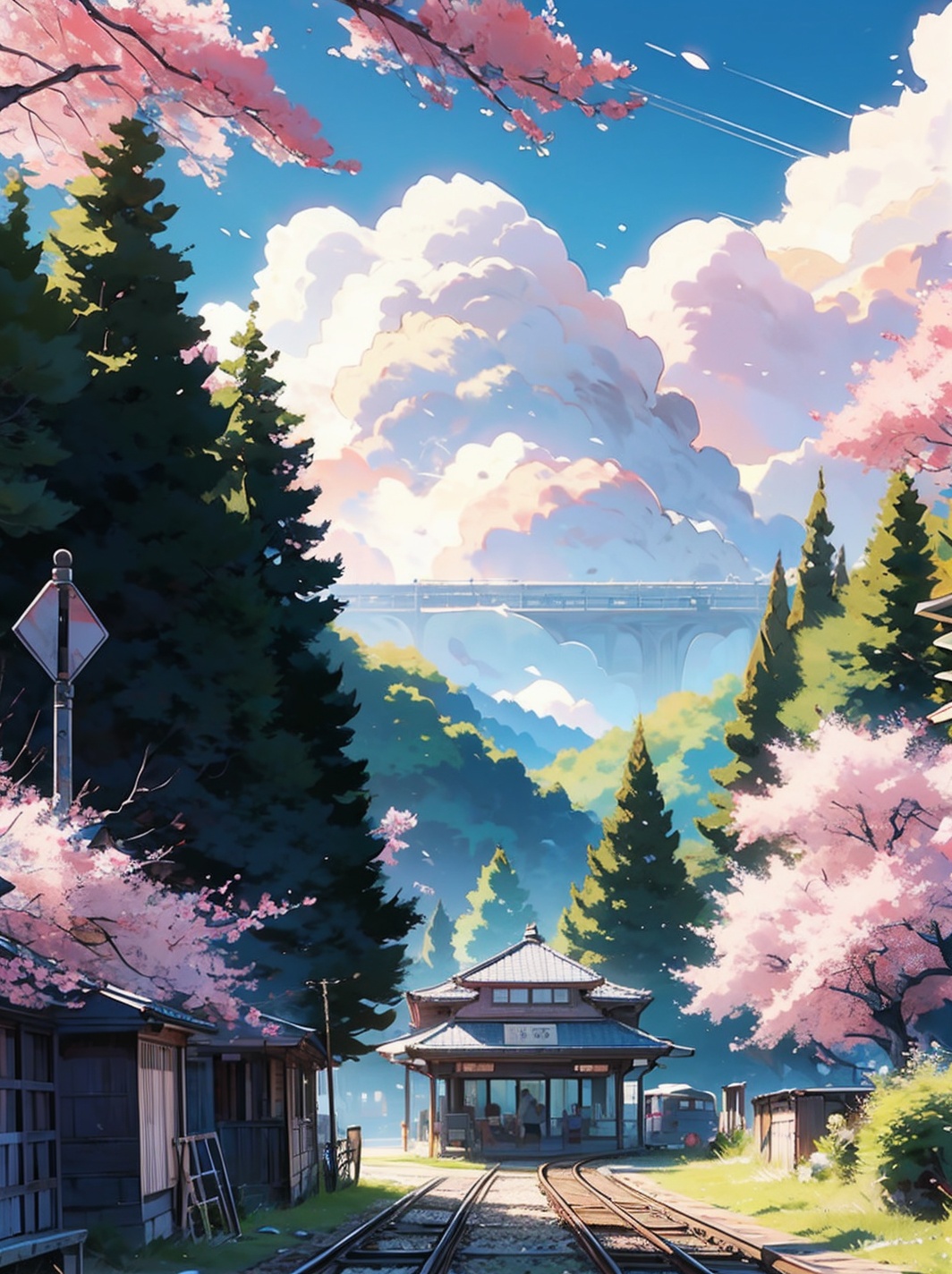 Beautiful pastel background wallpaper,  blue sky,  clouds on Tensor.Art