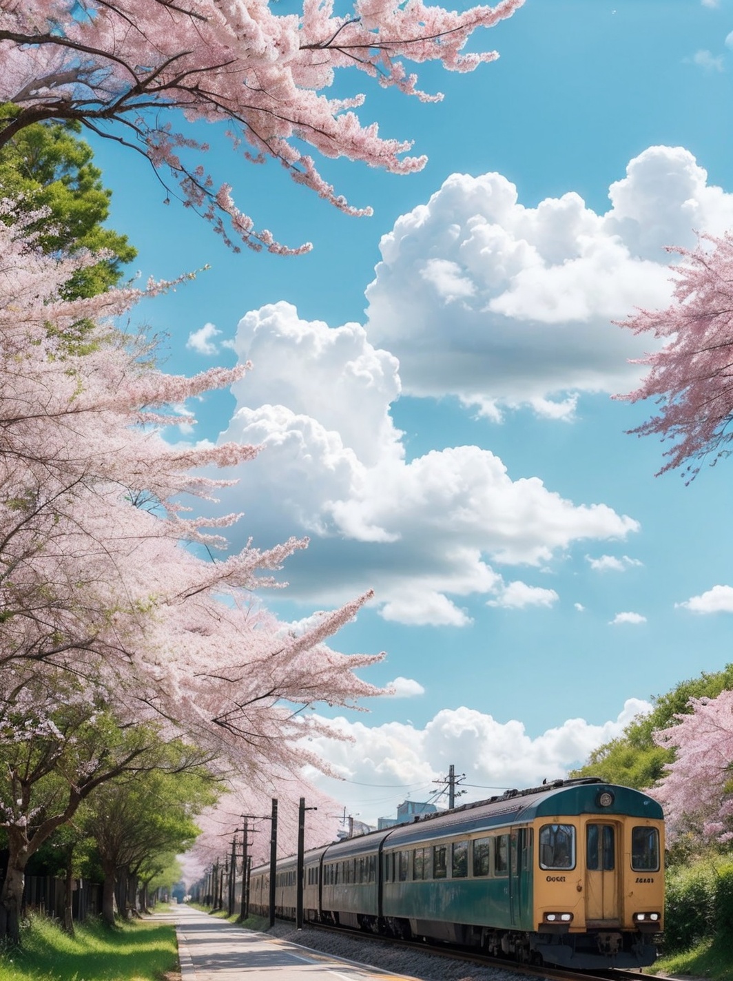 Beautiful pastel background wallpaper,  blue sky,  clouds on Tensor.Art