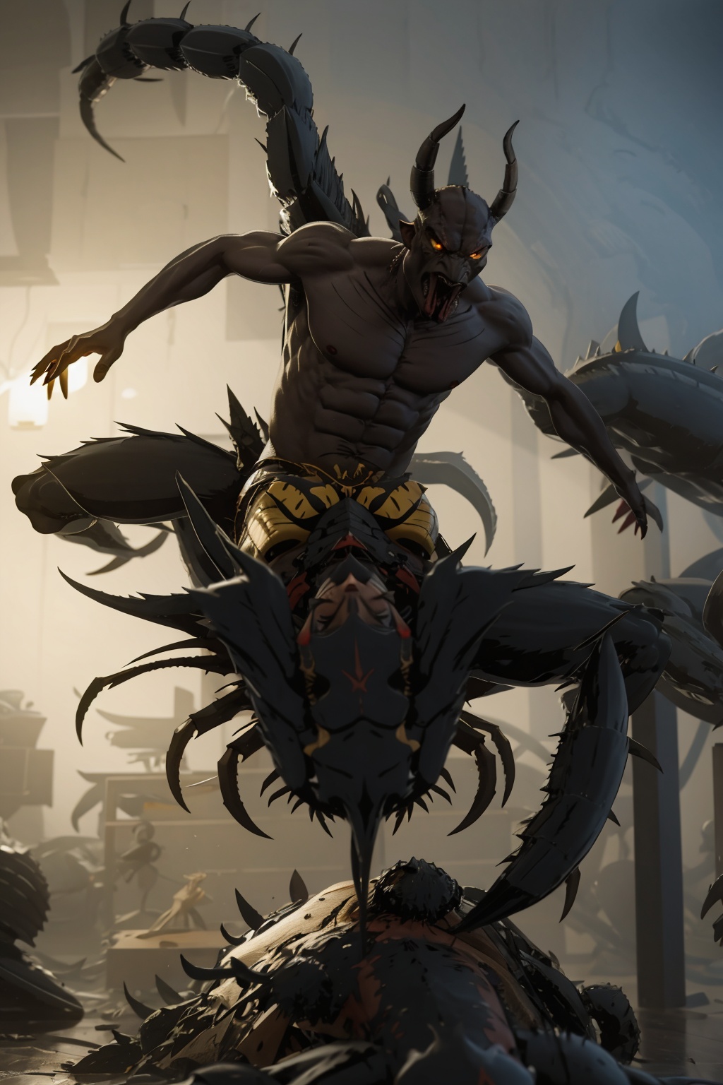  absurdres,absurdres,realistic,full_shot,,  Scorpion_ ORC