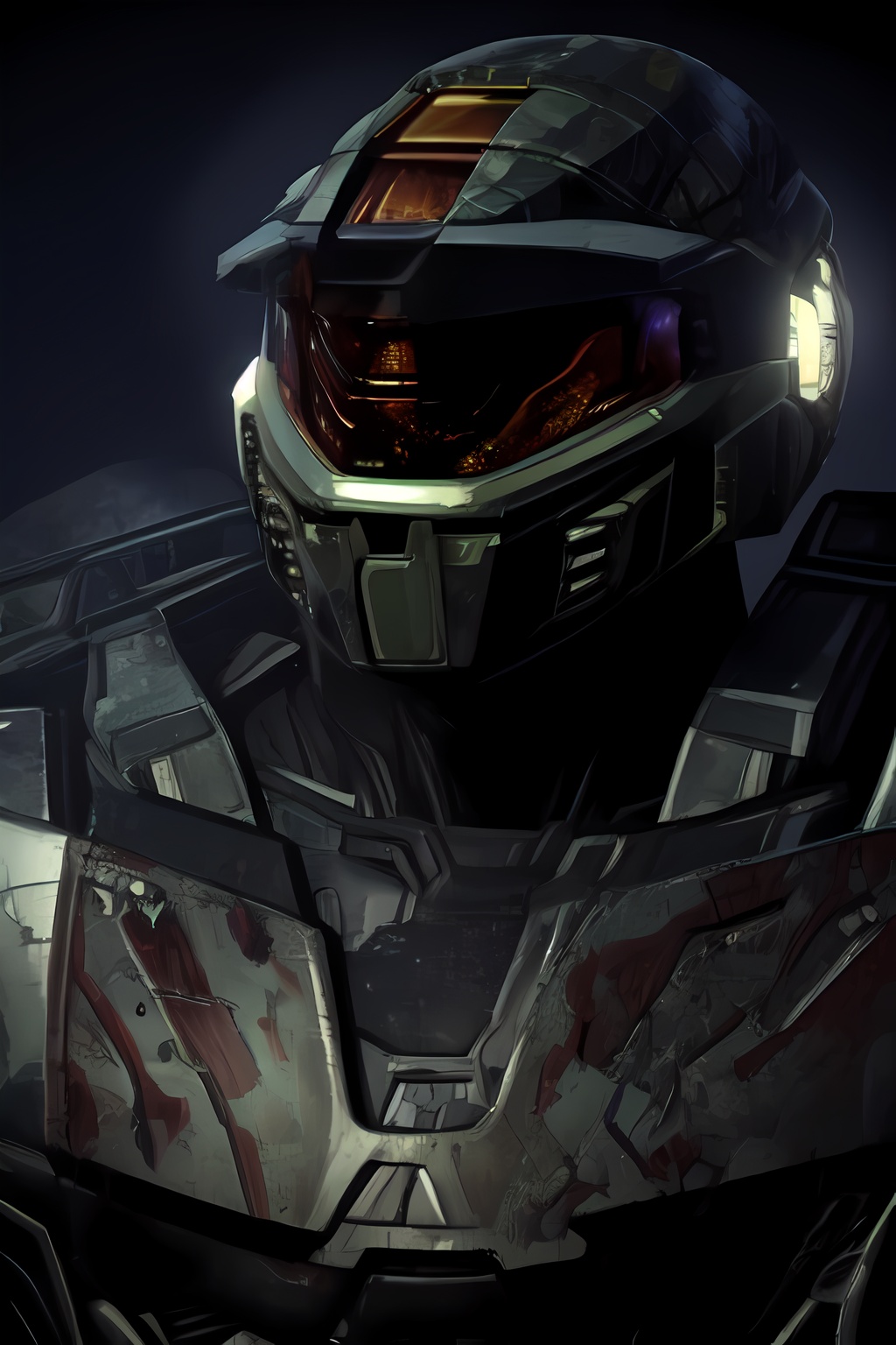 black Halo armor,  arcadia armor,  halo helmet by ENIM on Tensor.Art
