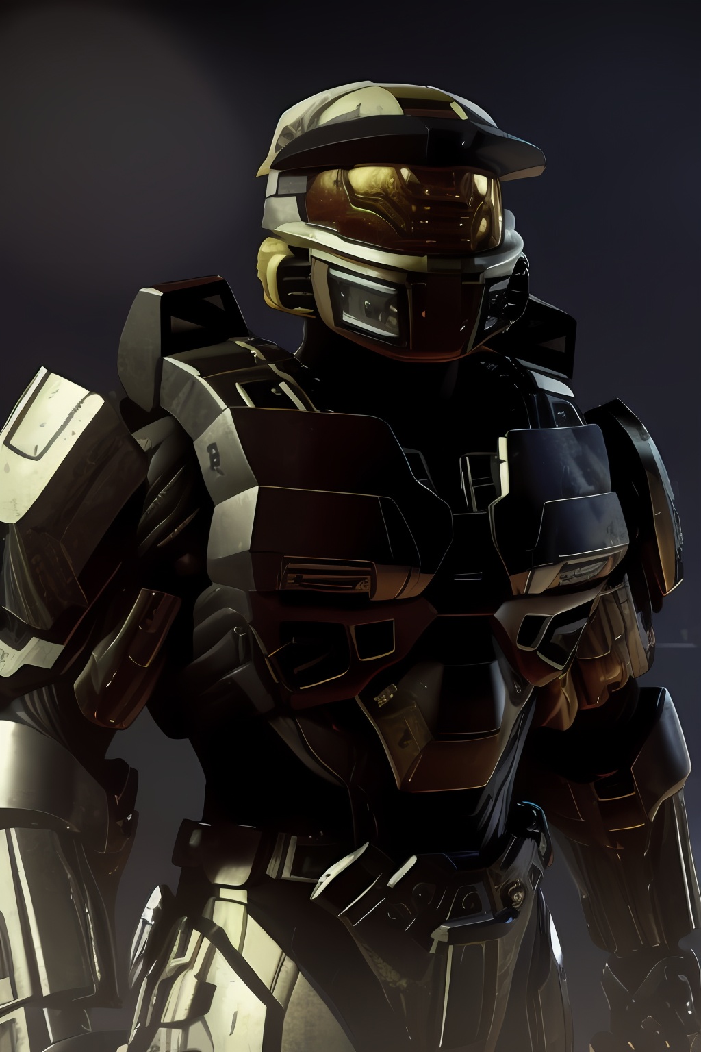 black Halo armor,  arcadia armor,  halo helmet on Tensor.Art