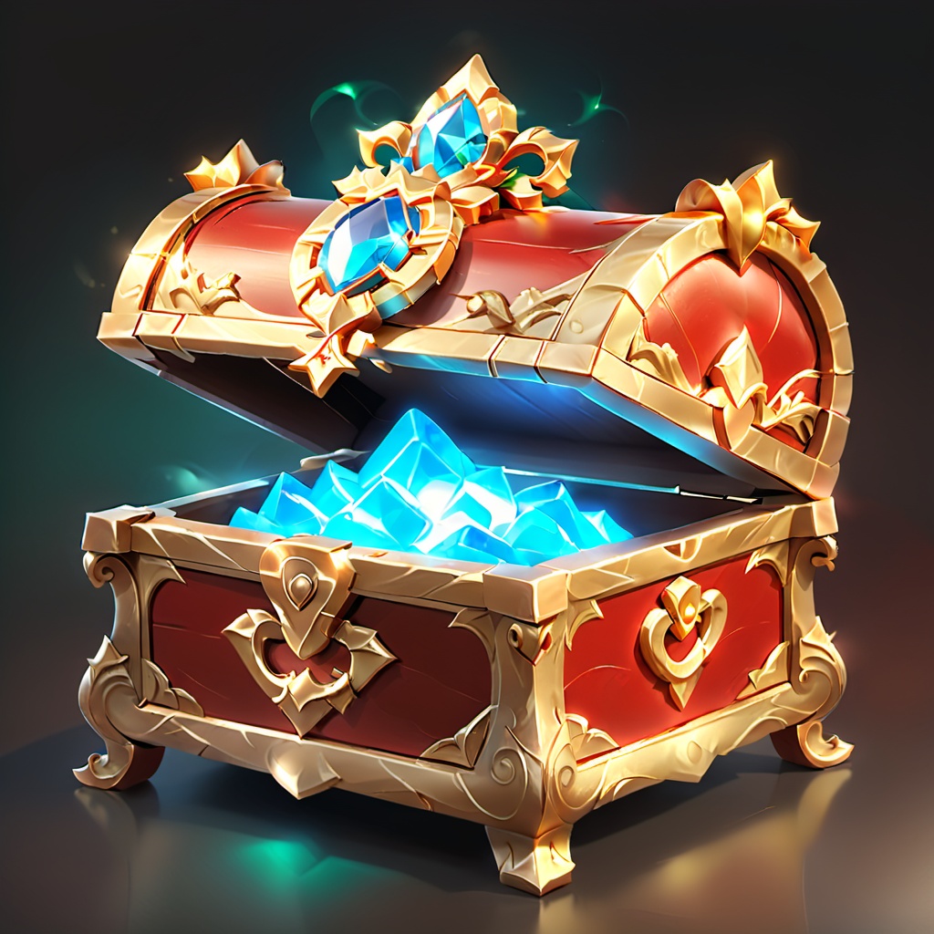 Game props, (Christmas theme) exquisite treasure chests.