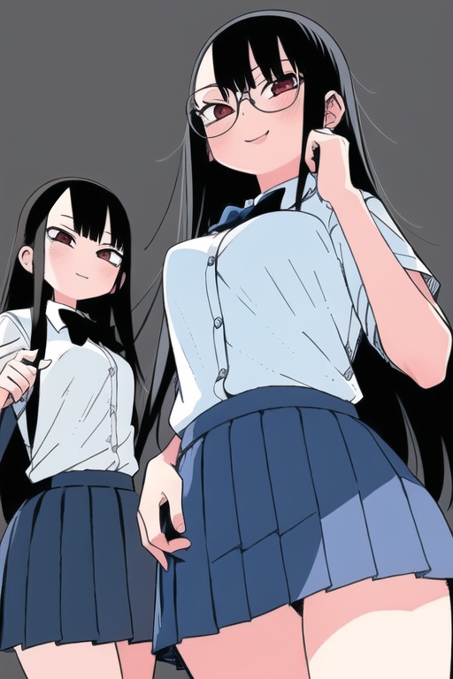 nsfw,  2girls,  school uniform on Tensor.Art