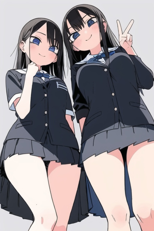 nsfw,  2girls,  school uniform on Tensor.Art