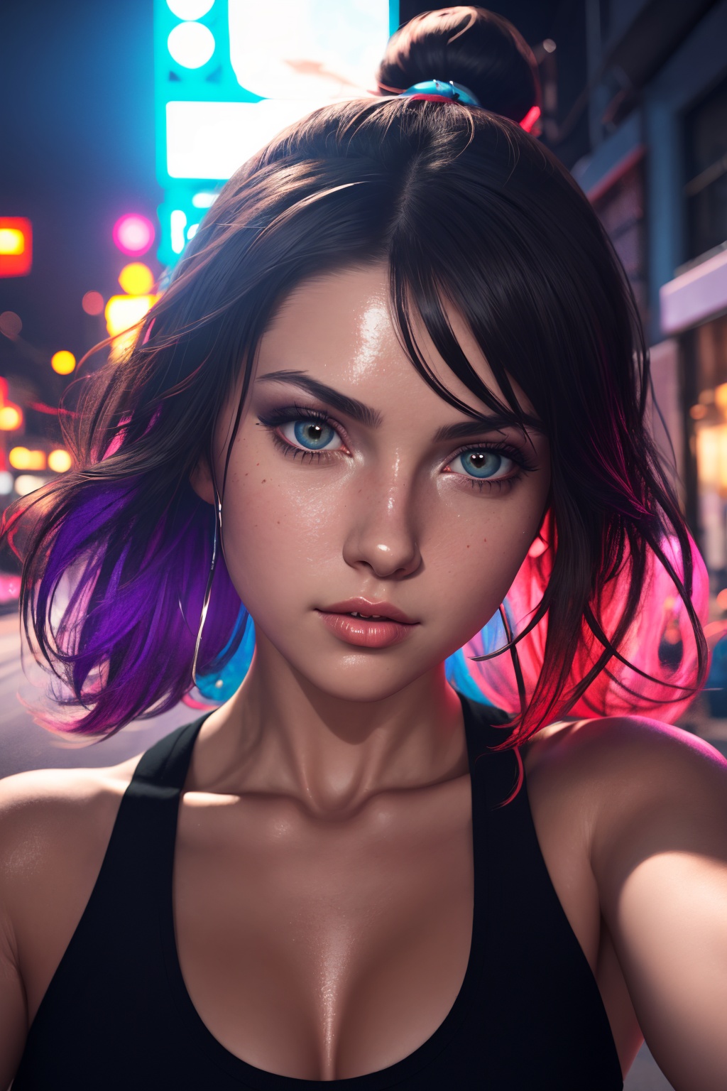 A woman,  cute girl,  cute face on Tensor.Art