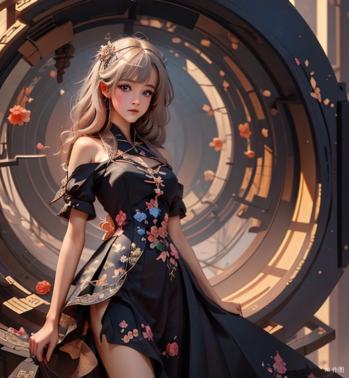 masterpiece, top quality, best quality, official art, beautiful and aesthetic:1.2), (1girl), extreme detailed,(fractal art:1.3),colorful,highest detailed