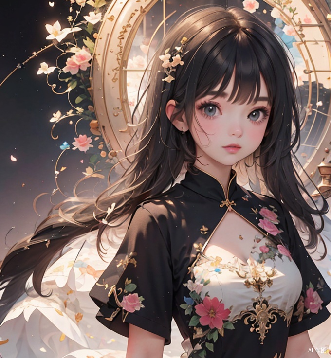masterpiece, top quality, best quality, official art, beautiful and aesthetic:1.2), (1girl), extreme detailed,(fractal art:1.3),colorful,highest detailed