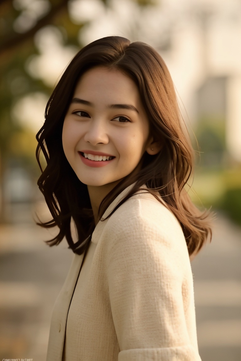 Capture a striking photograph featuring a (Lush Girlfriend) who is also a (Tax collector),  showcasing her warmth with a (...