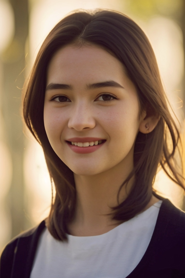 Capture a striking photograph featuring a (Lush Girlfriend) who is also a (Tax collector),  showcasing her warmth with a (...