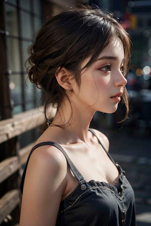 1girl, (masterpiece,  best quality,  photorealistic,  high resolution,  8K raw photo) , highres,REALISTIC,Side view,HIGH RESOLUTION