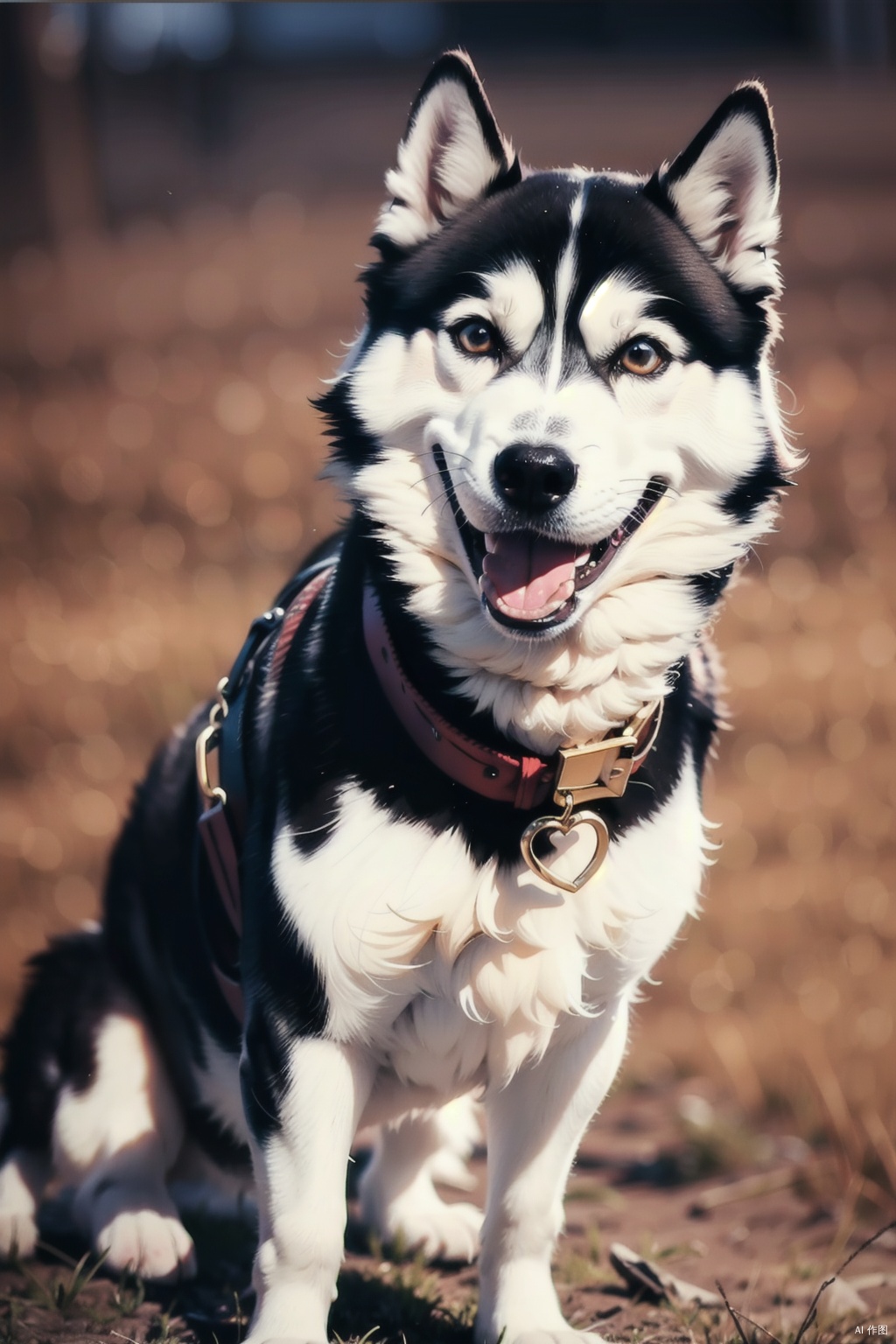  absurdres,absurdres,realistic,(full_shot:1.8), Dog_Siberian Husky