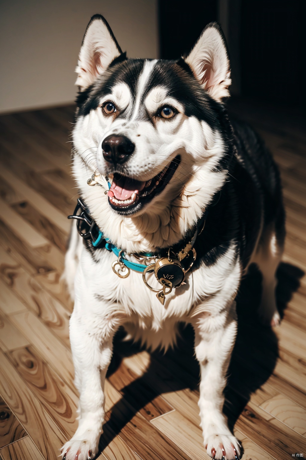  absurdres,absurdres,realistic,(full_shot:1.8), Dog_Siberian Husky