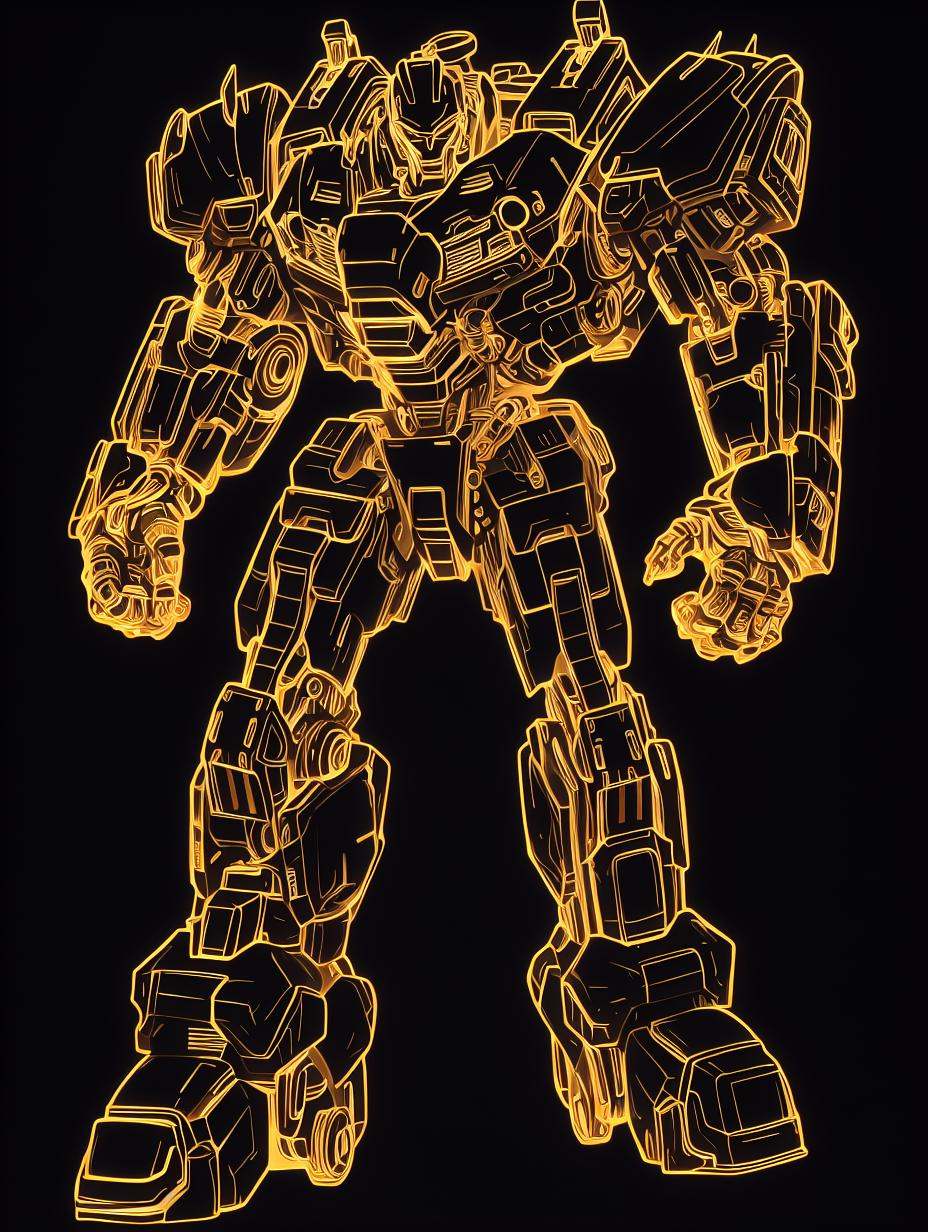 masterpiece,top quality,mecha,robot,no humans,solo,white background,science fiction,standing,<lora:线条Line art :1>,jxiantiao,<lora:lcm-lora-sdv1-5:1>,
