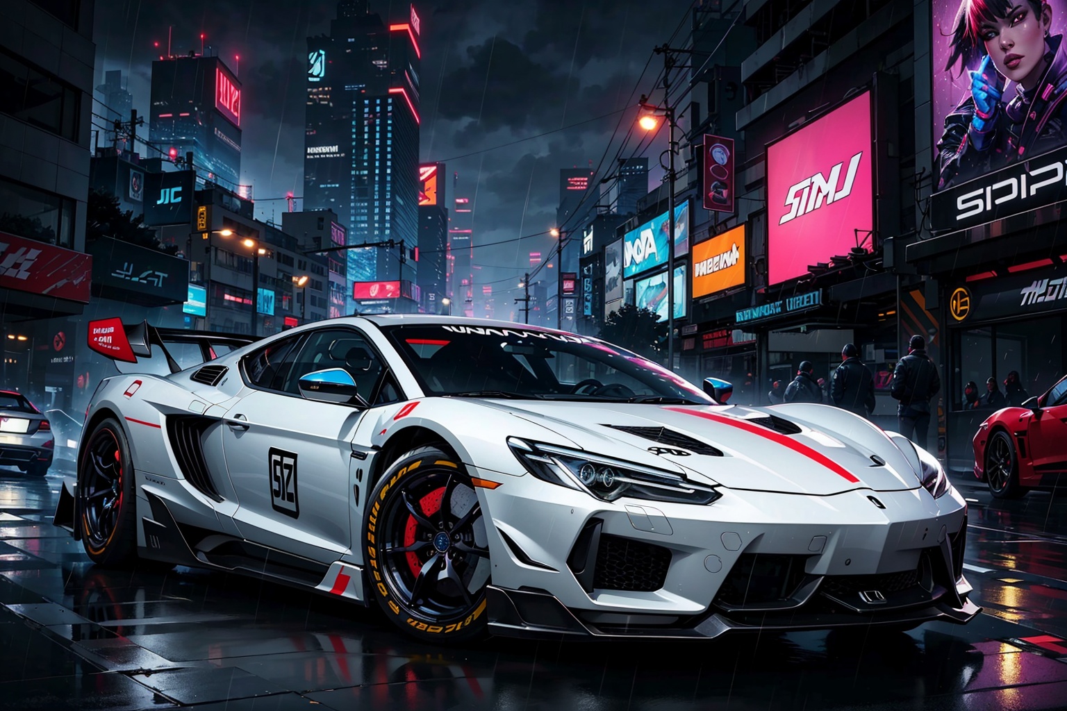 (digital artwork),  JDM Super car,  wide body kit on Tensor.Art