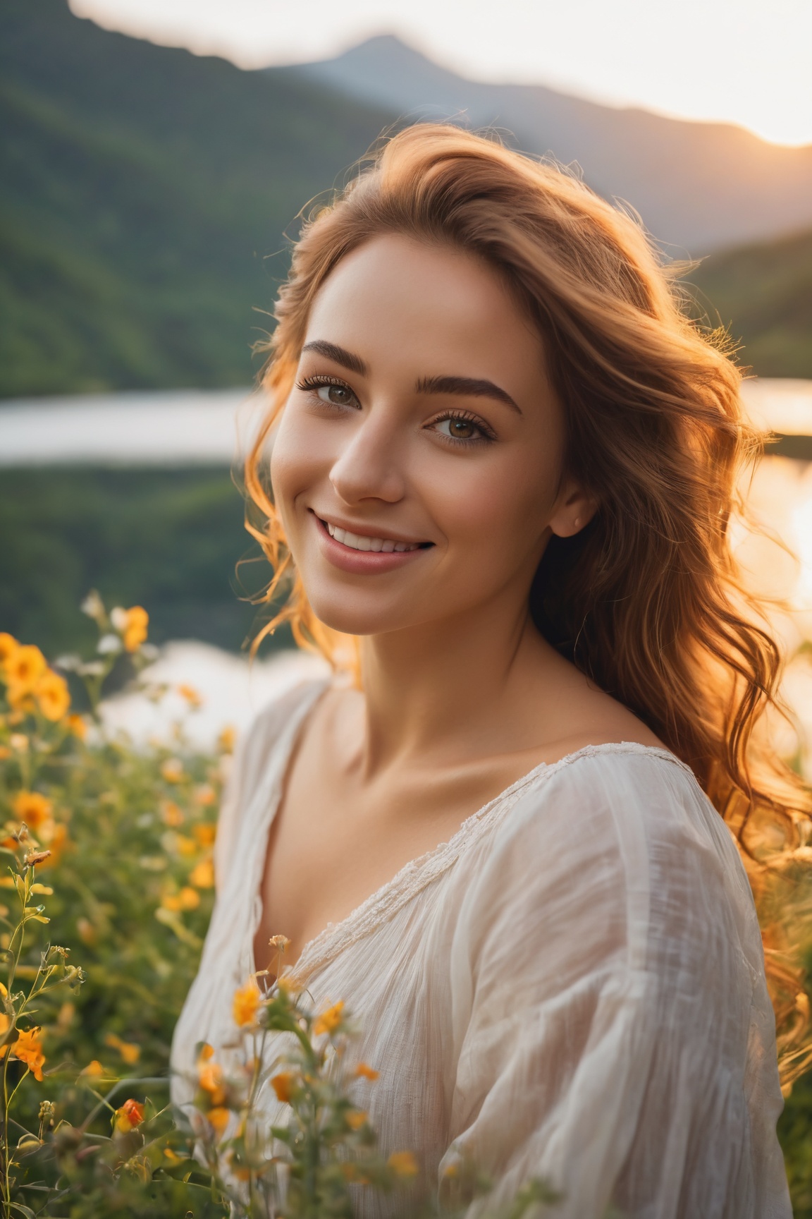 photorealistic,  ultra-detailed,  vibrant photography of a woman in nature by Ai Art Vision on Tensor.Art