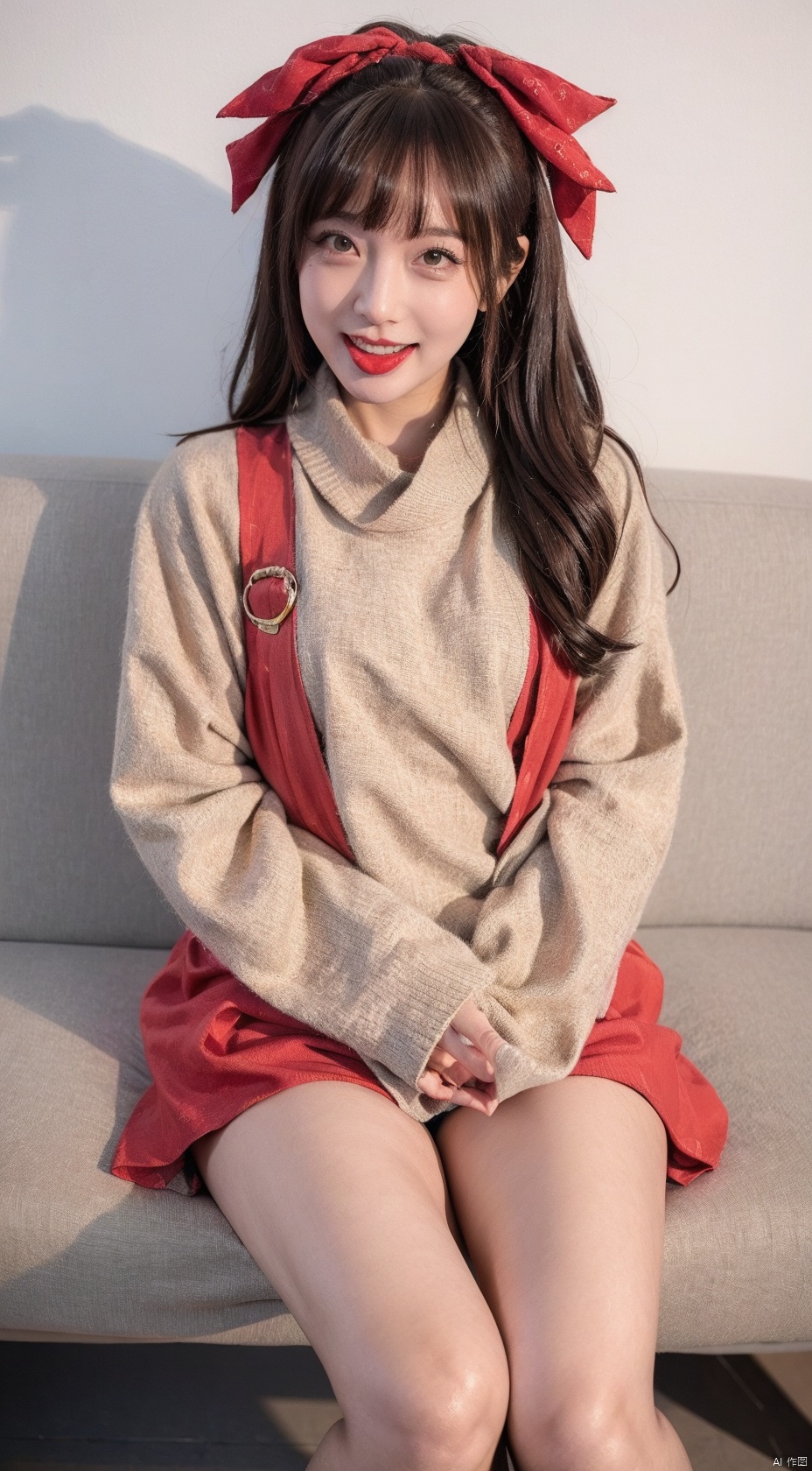 Best quality,1girl,heisehui-style-costume,sitting,tongue out,Temptation, Temptation, heisehui