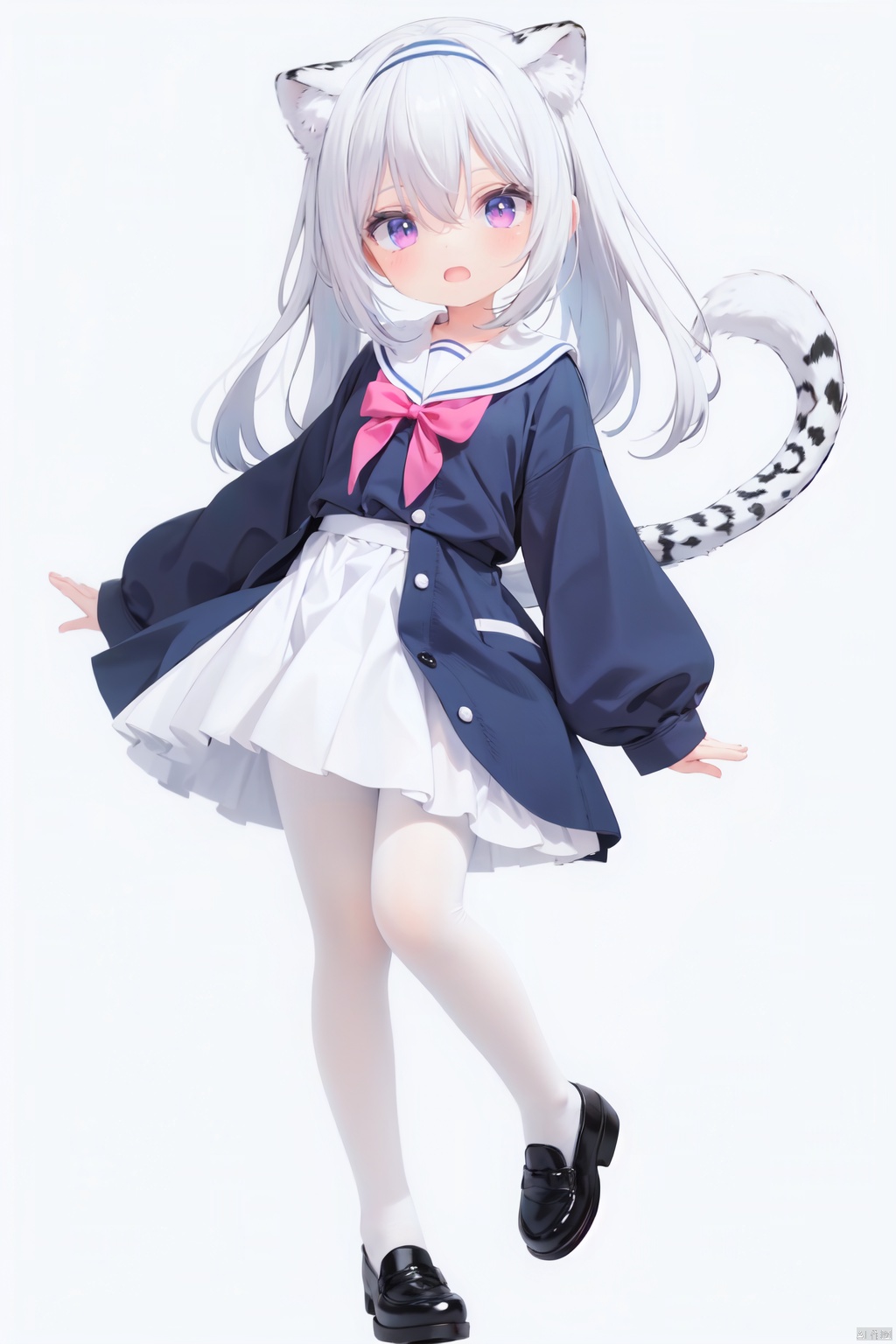 cute,  solo blue shirt,  blue sailor coat on Tensor.Art
