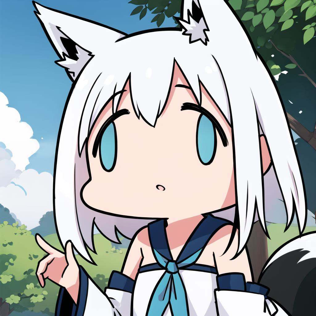 Shirakami Fubuki,  Fubuki,  fox ears on Tensor.Art