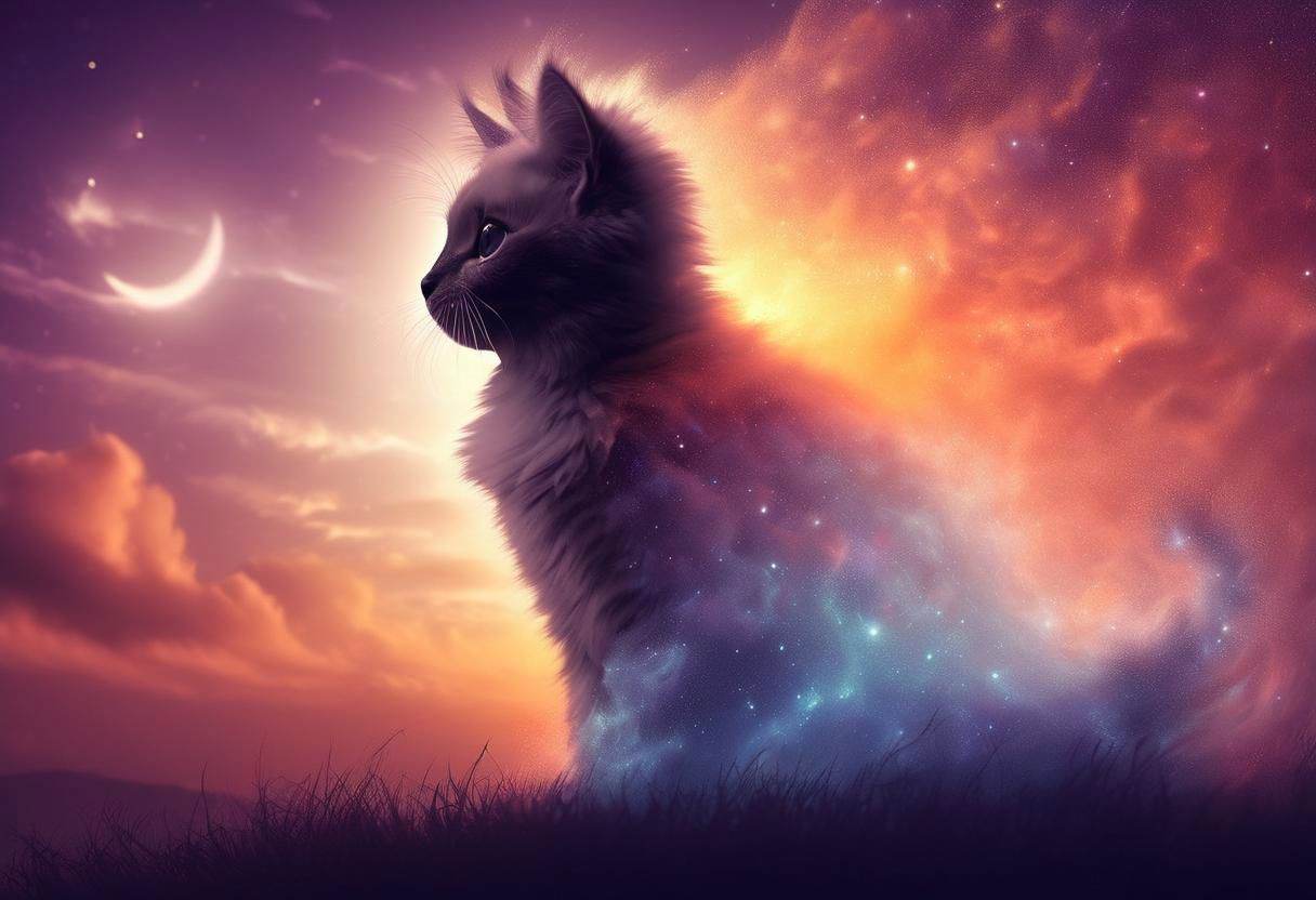 Fluffy cute kitten,  (from side), on Tensor.Art