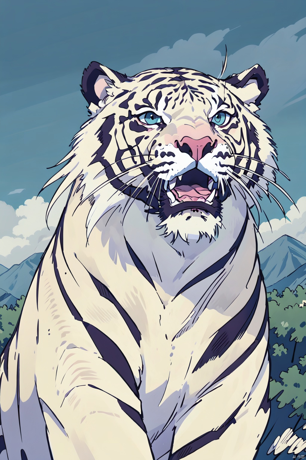  absurdres,absurdres,realistic,full_shot, , White Tige