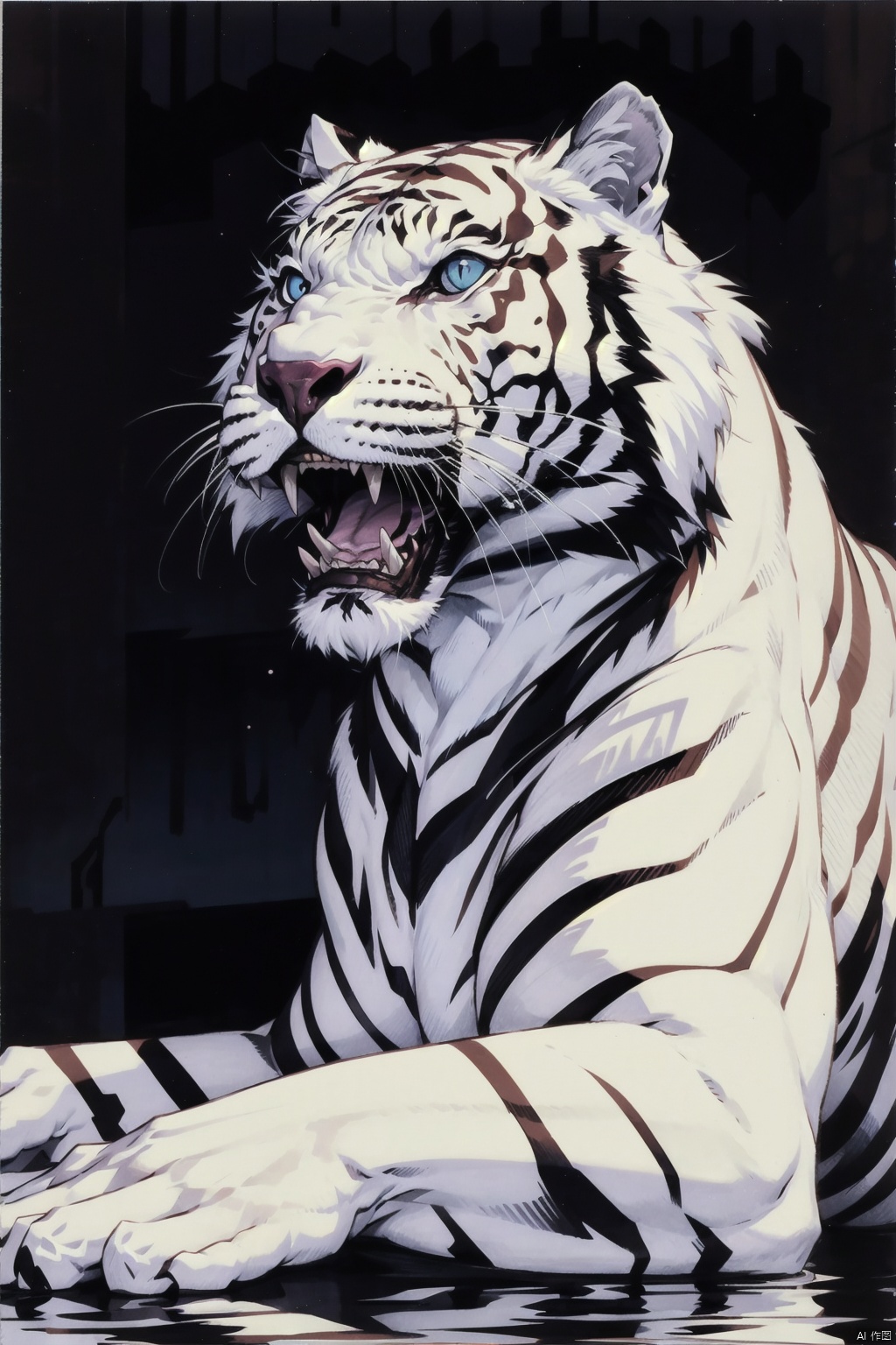  absurdres,absurdres,realistic,full_shot, , White Tige