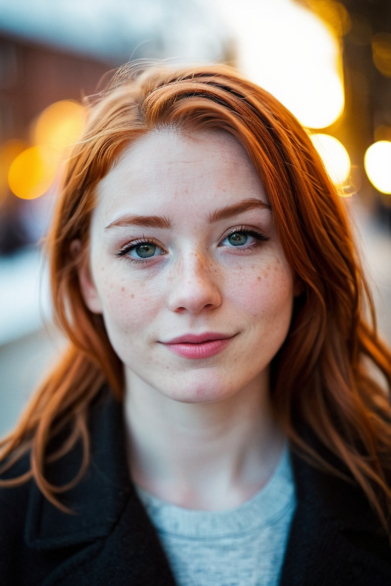 closed lips,  cute smile,  cinematic photo on Tensor.Art
