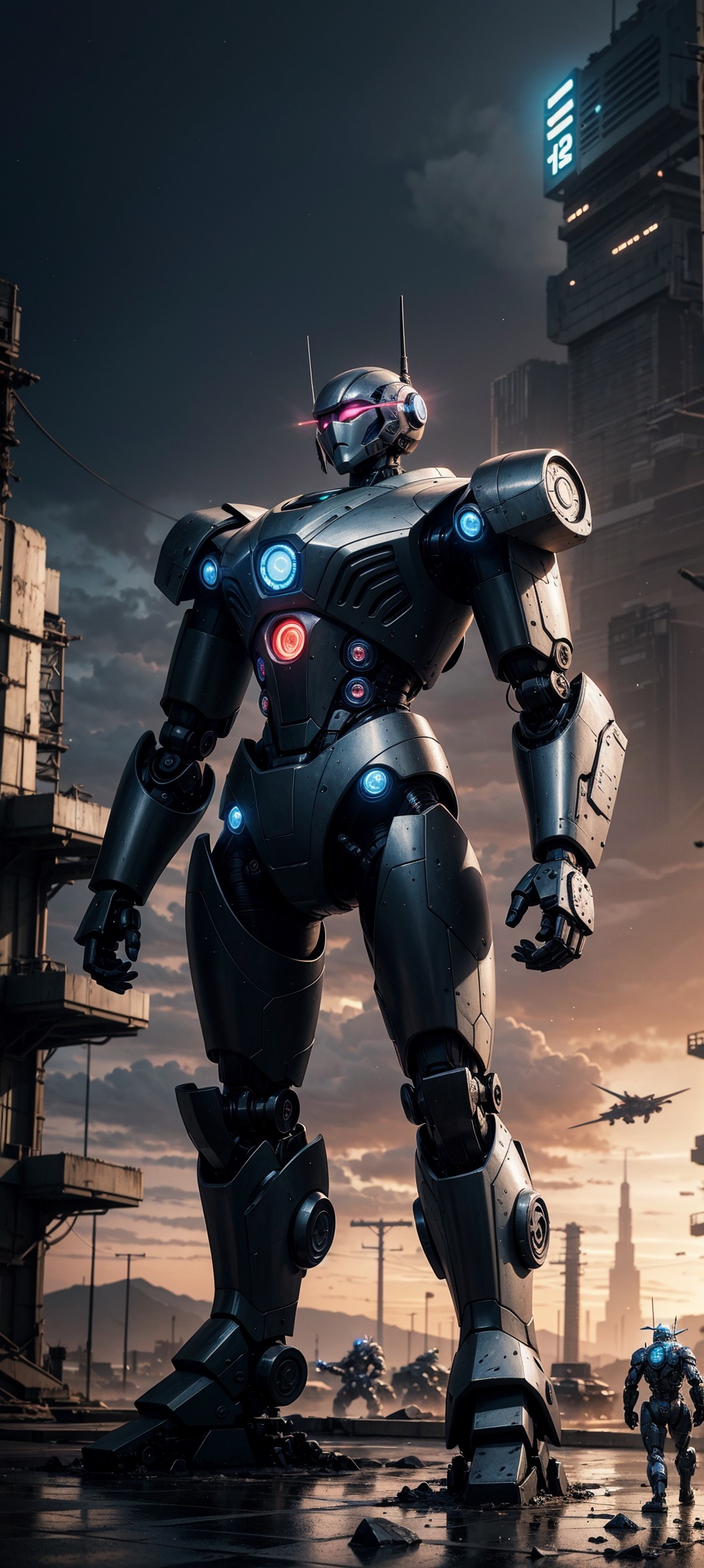 giant robot,  sci-fi,  robot war on Tensor.Art