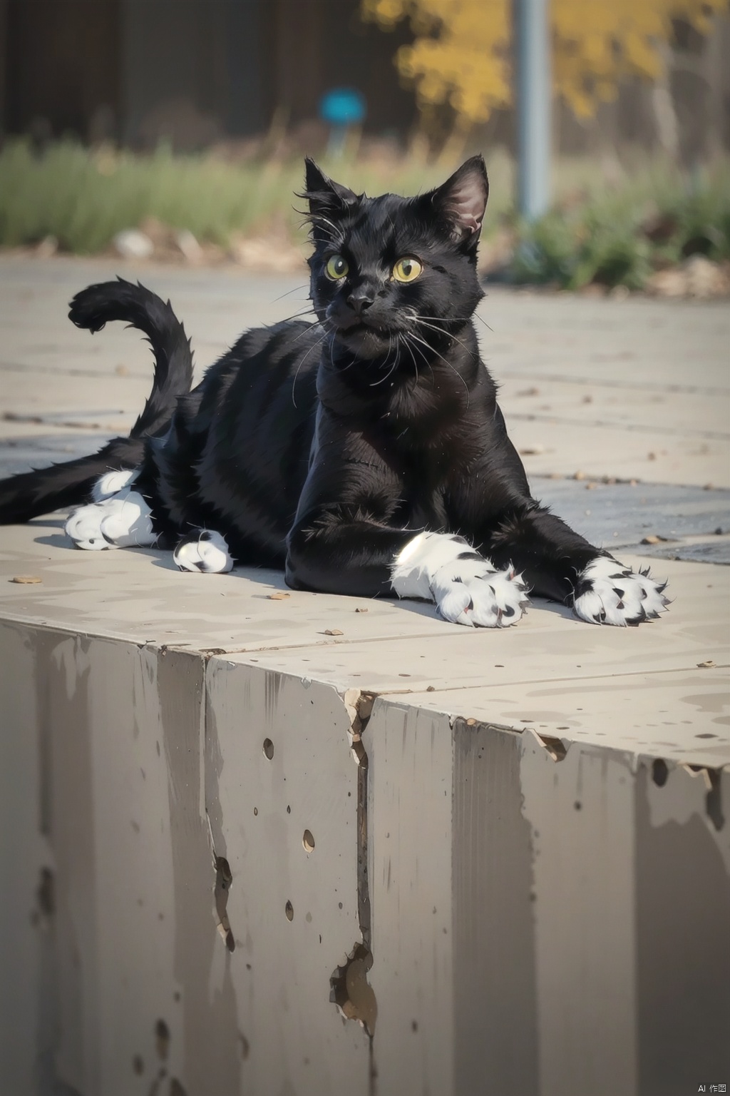  absurdres,incredibly absurdres,reality,realistic,,(solo:1.2), lovely, Cats_Txxm_Black Cat_ White Claw