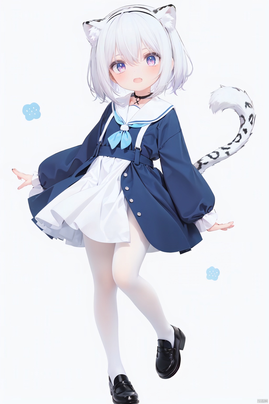 cute,  solo blue shirt,  blue sailor coat on Tensor.Art